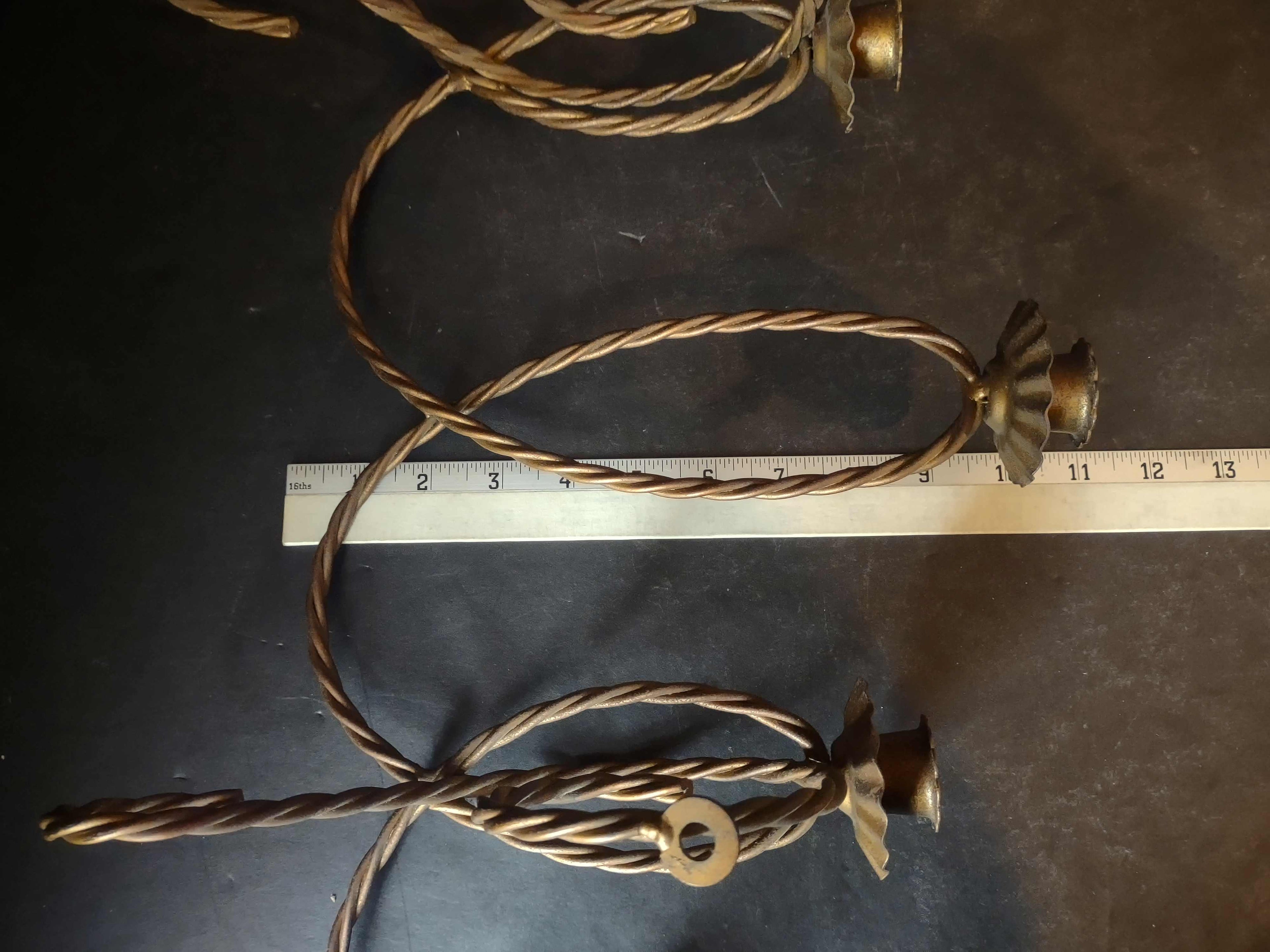 Vintage Home Interior Twisted Candle Holder (lot 2636c)