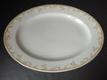 Vintage Bavaria Oval Serving Platter 14" x 10" Roses (lot 2619)