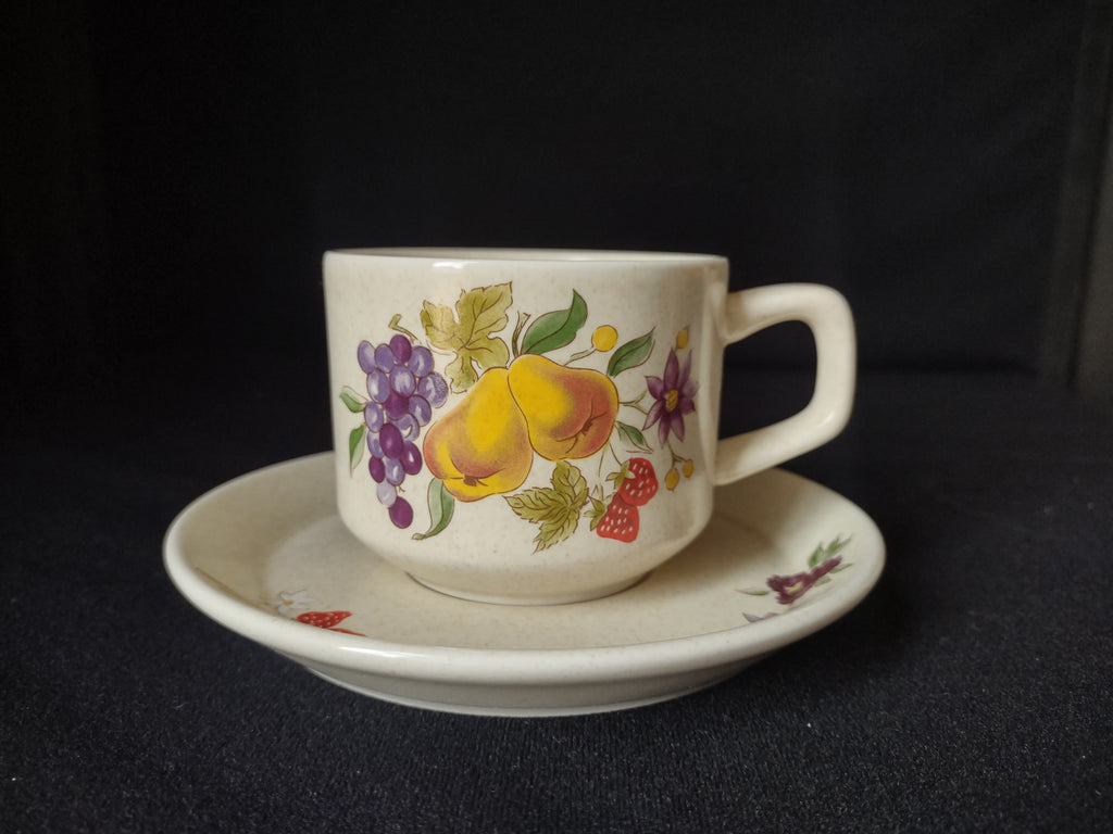 Vintage Lenox Tea Cup with Saucer Temper-Ware Summer Harvest (lot 1836)