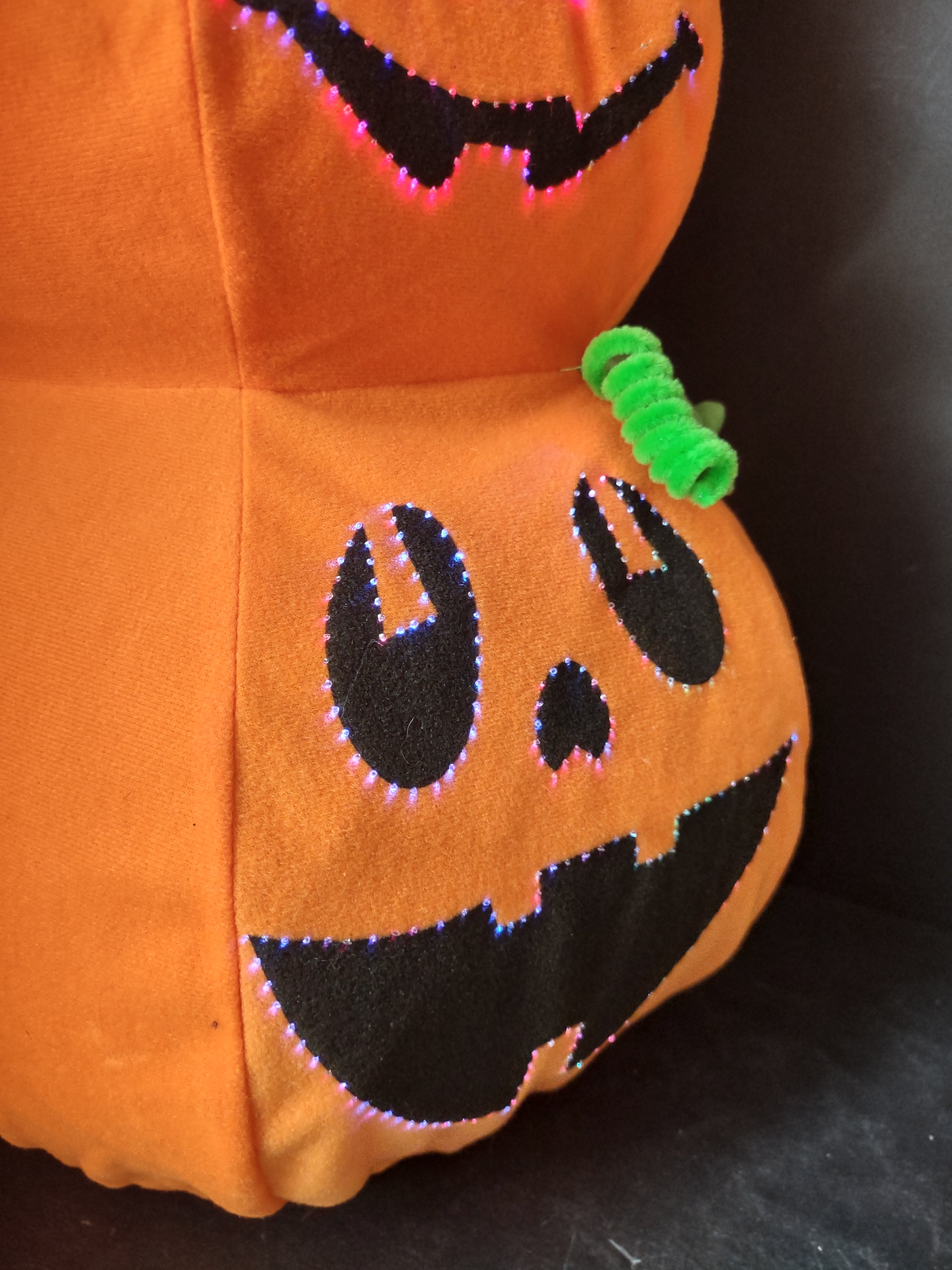 Halloween Inflatable Pumpkin Patch Black Cat Light Up 28" (lot 2980j)