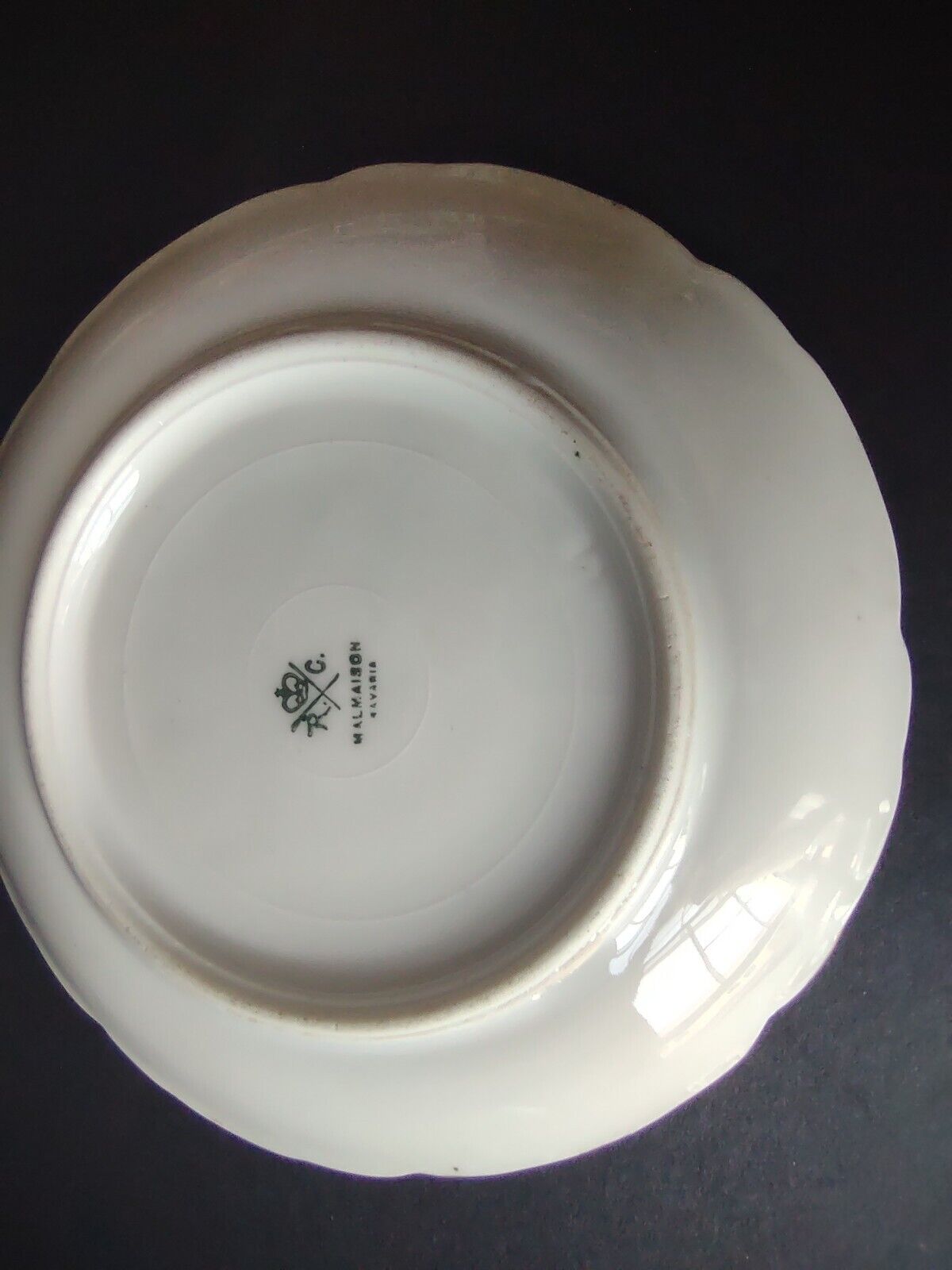 Vintage Malmaison Bavaria Gold Trim Teacup Bouillon Cup Yellow Floral (lot 756)