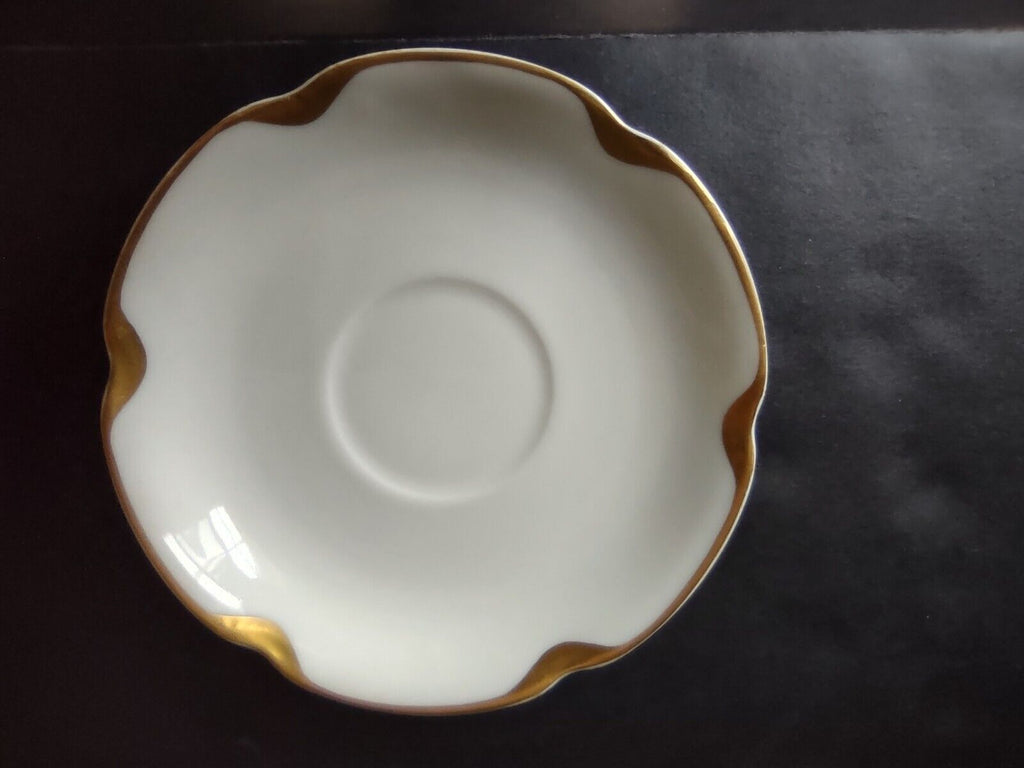 Haviland Limoges Silver Anniversary Gold Trim Saucer Plate 5-1/2" (lot 660)