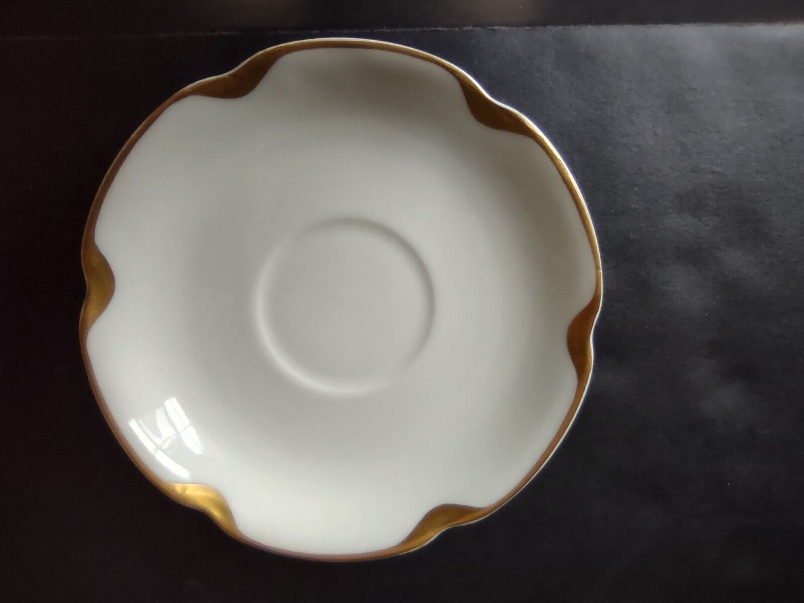 Haviland Limoges Silver Anniversary Gold Trim Saucer Plate 5-1/2" (lot 660)