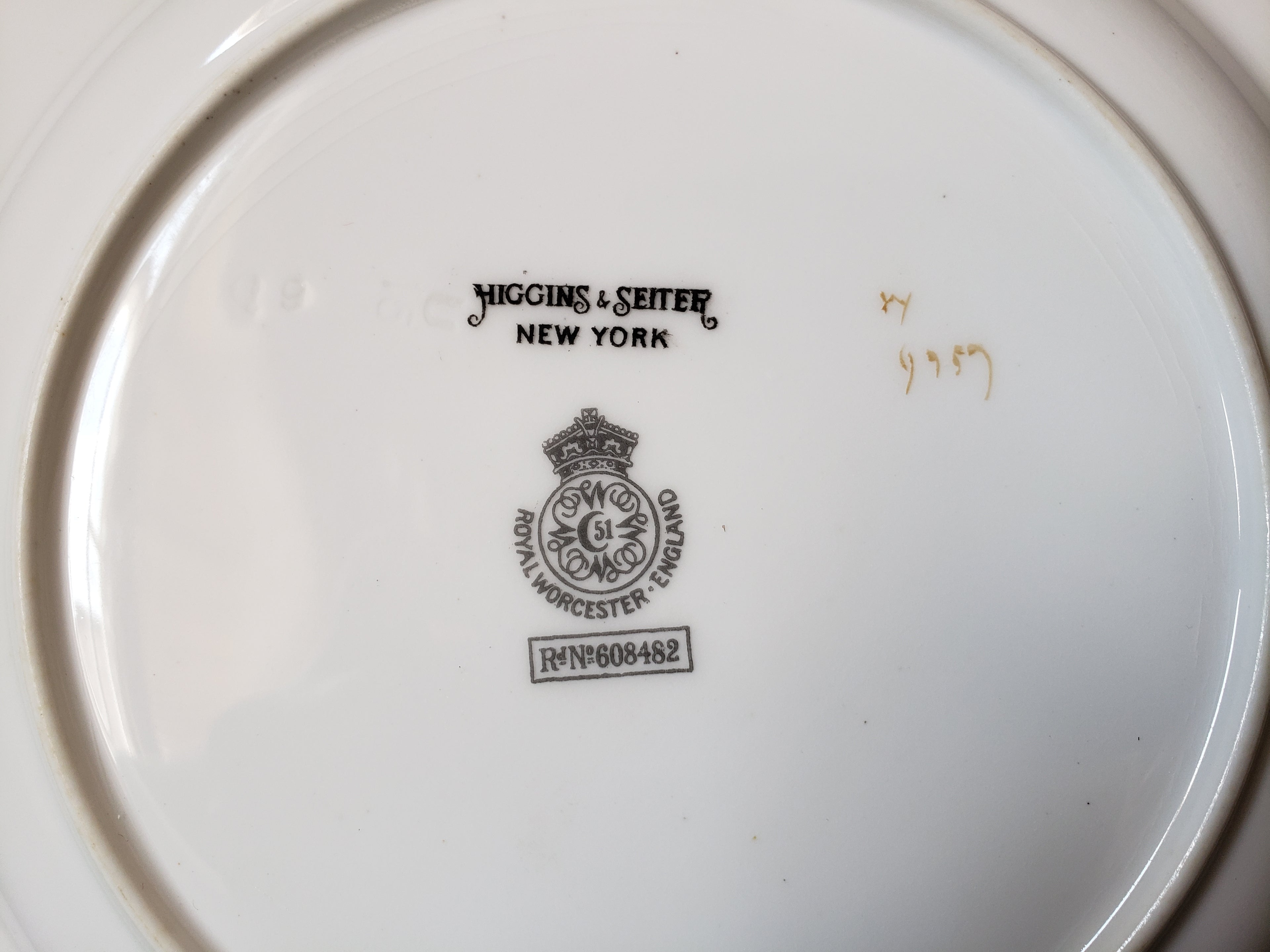 Vintage Royal Worcester Higgins Seiter Butterfly Salad Plate 8" (lot 2122)