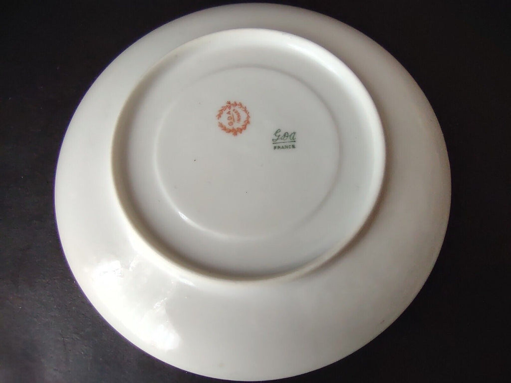 Vintage GDA Haviland Limoges France Ivy Gold Trim Large Teacup & Saucer (lot 709