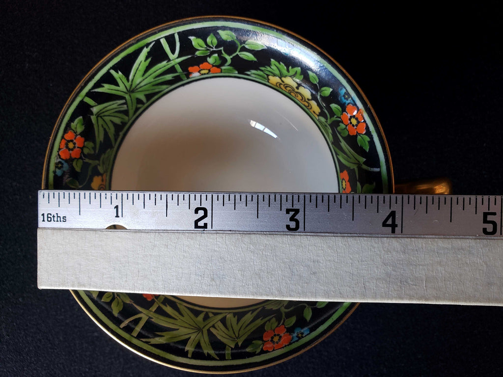 Vintage Lenox Black Rim Tea Cup ONLY (lot 1954)