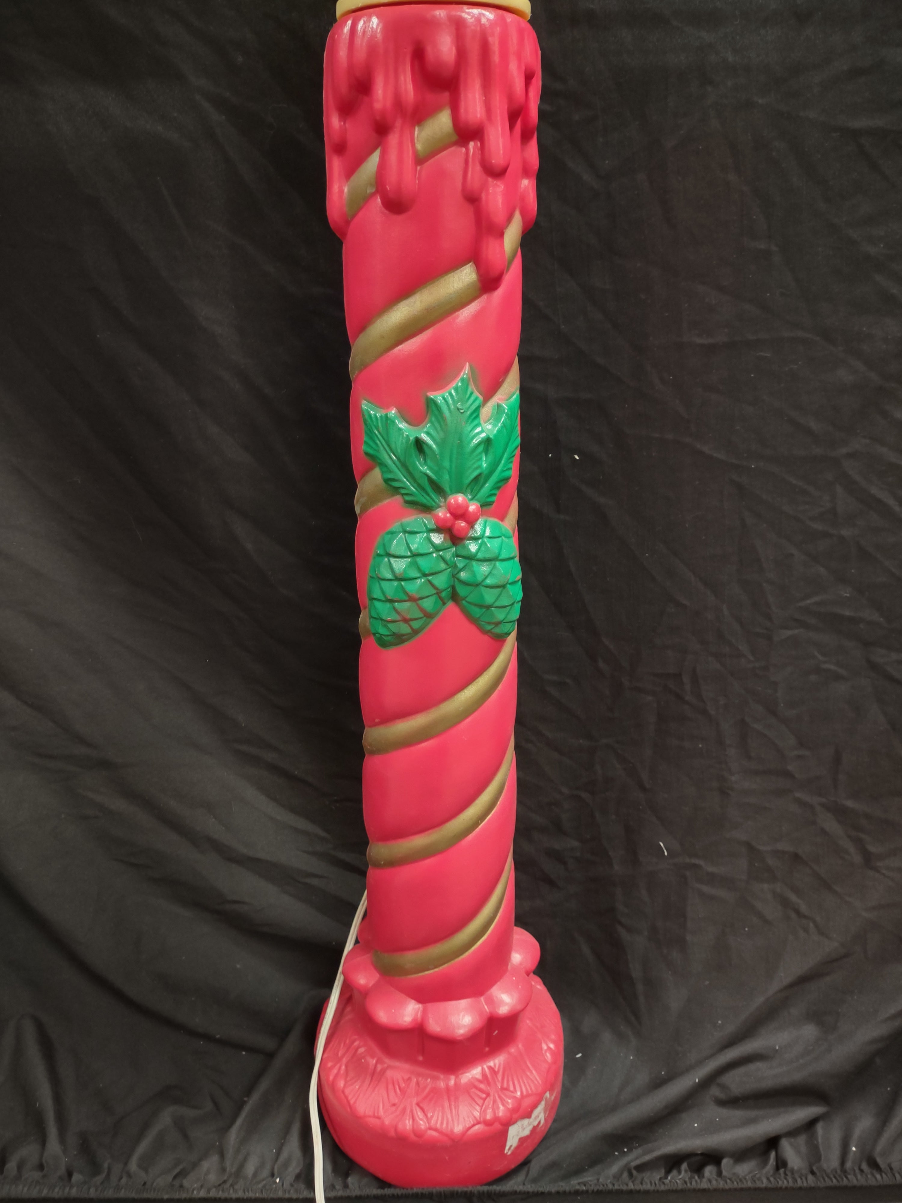 Vintage Christmas Blow Mold Candle 37" (lot 2329)