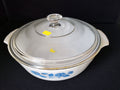 Anchor Hocking Fire King 2 Qt #438 Casserole Dish with Lid Cornflower (lot 2164)