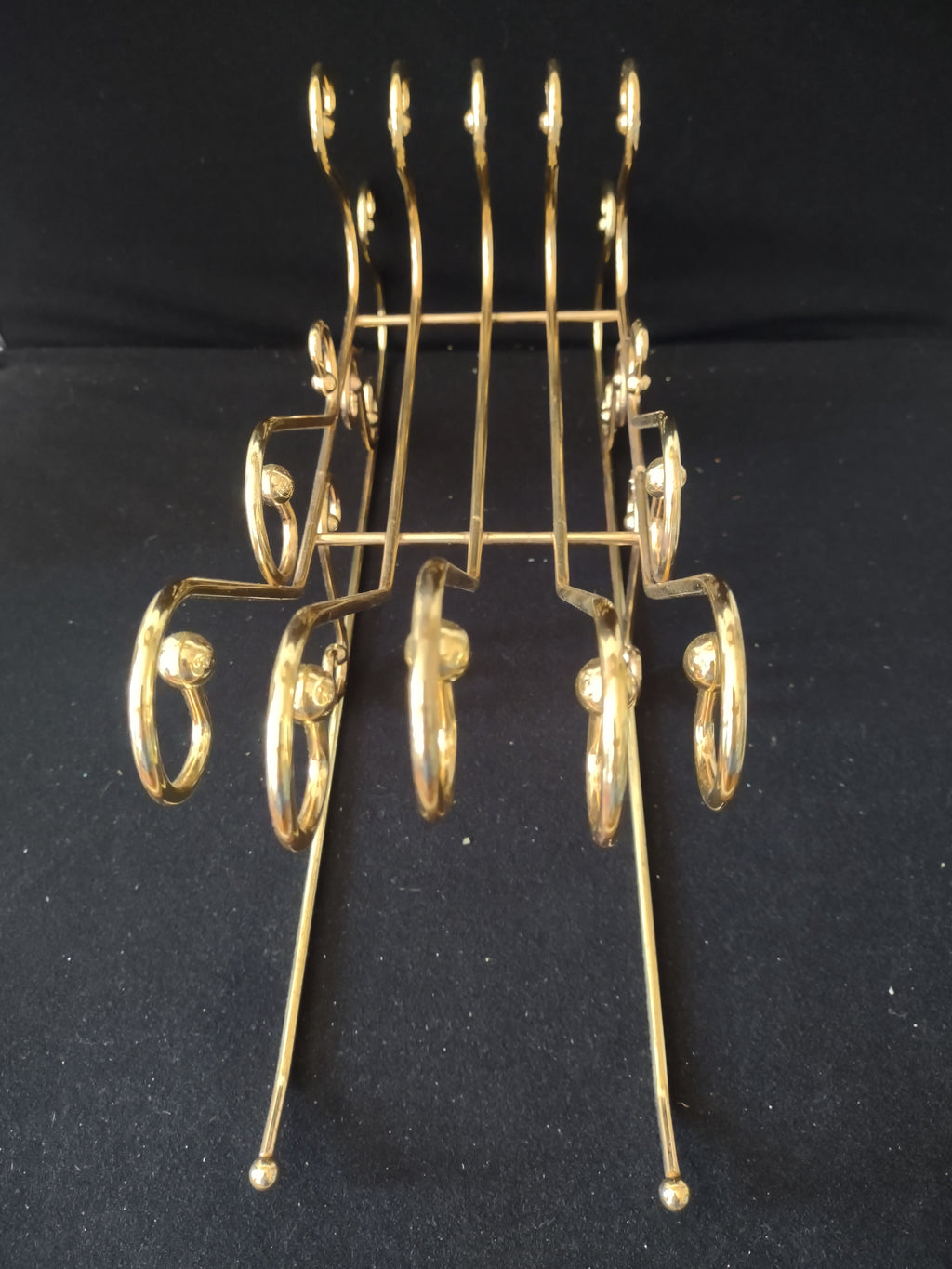 Vintage Home Interiors Homco Christmas Brass Plated Santa Sleigh (Lot 3839)