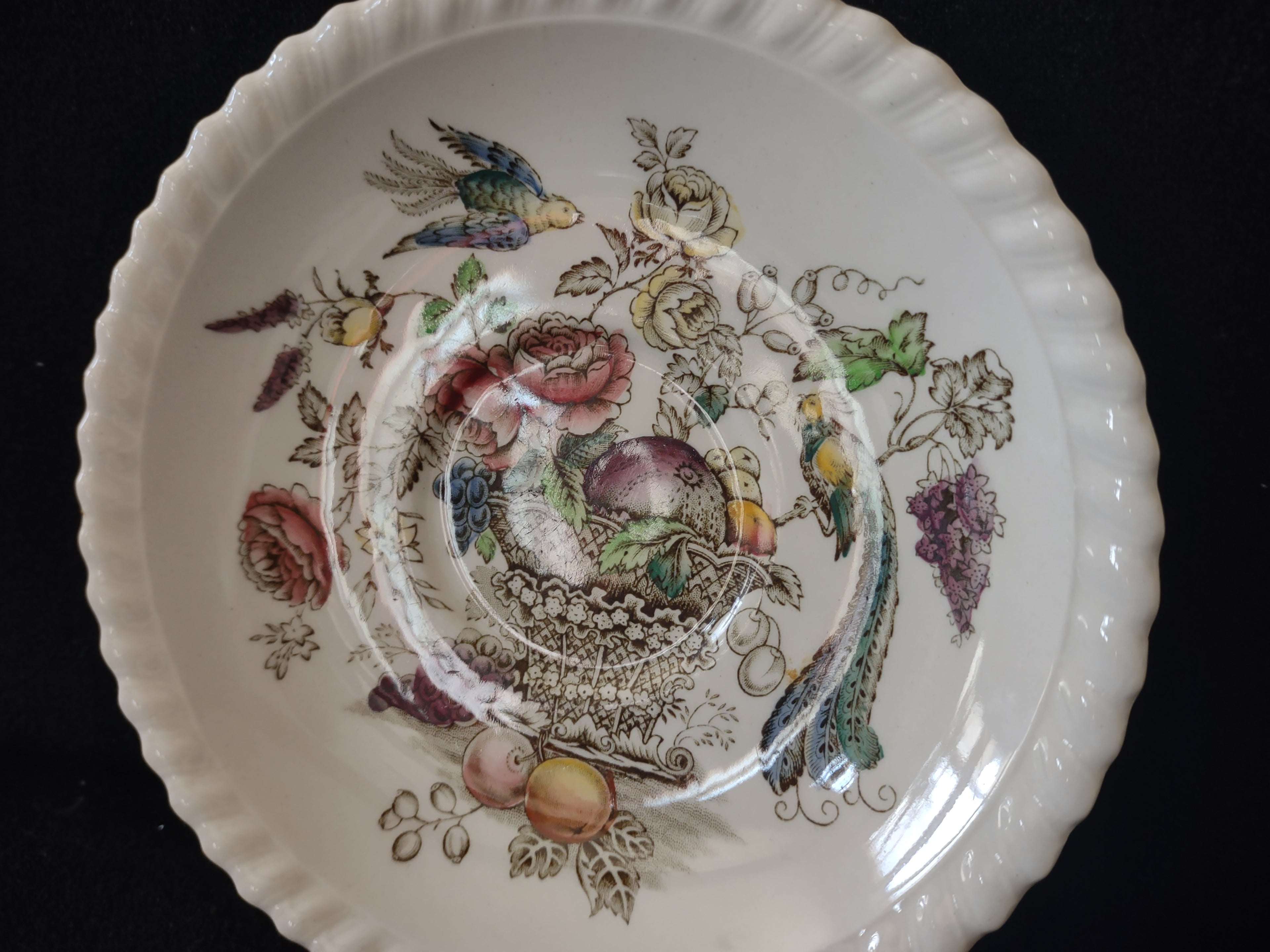 Vintage Johnson Bros Bird Of Paradise Ironstone England Saucer (lot 5618)
