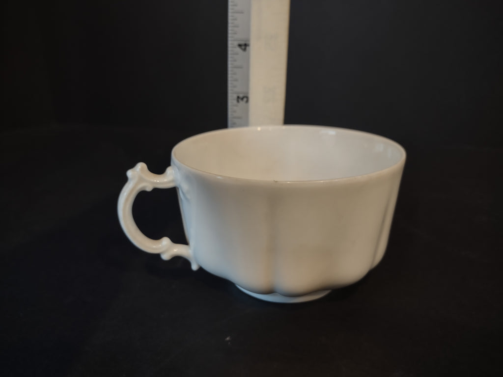 Haviland France Limoges large Flat Tea Cup ONLY White (lot 1038)