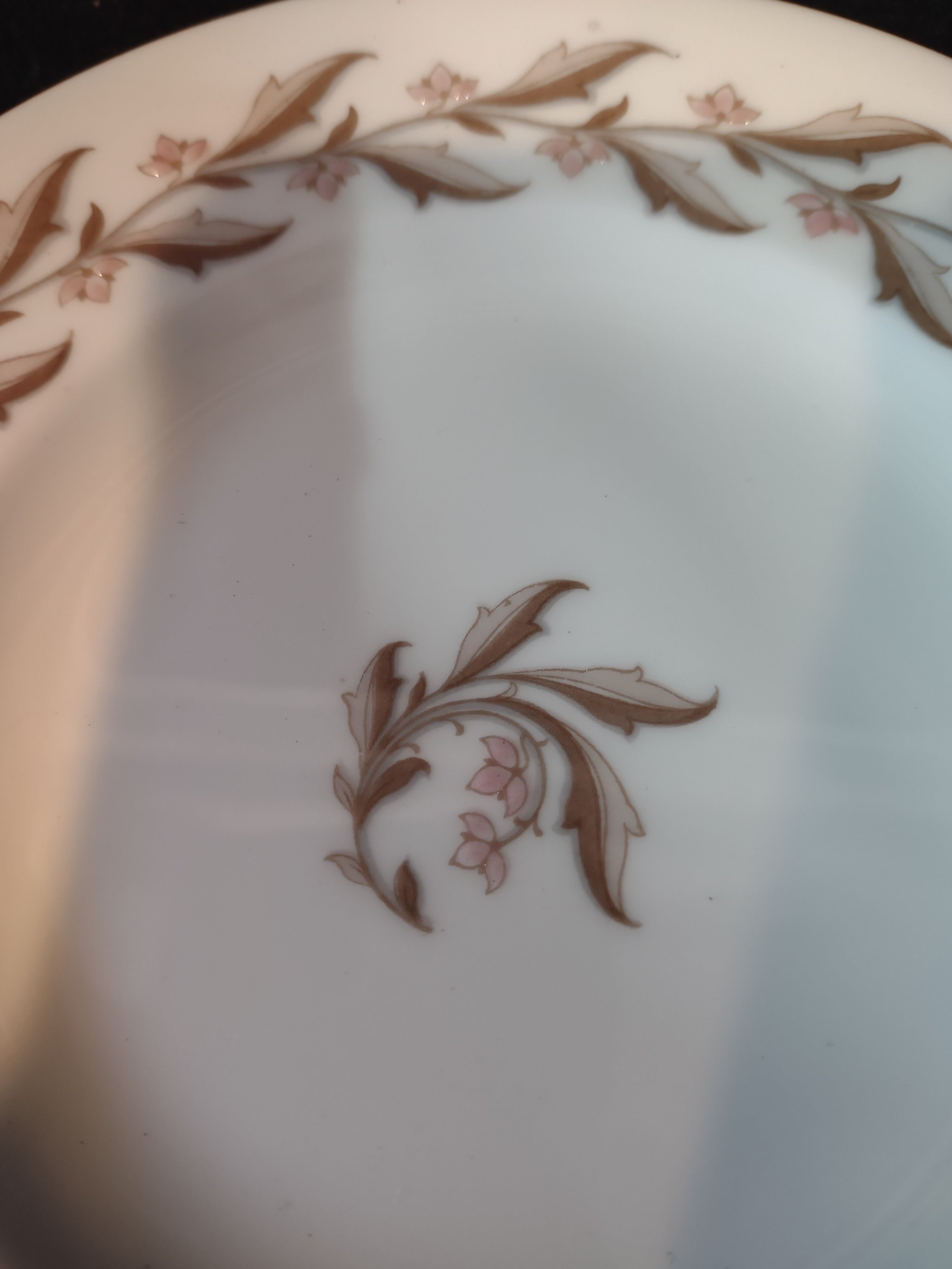 Vintage Minton Rosewood Bread Butter Plate Bone China Pink Gold x 4 (Lot 5435)