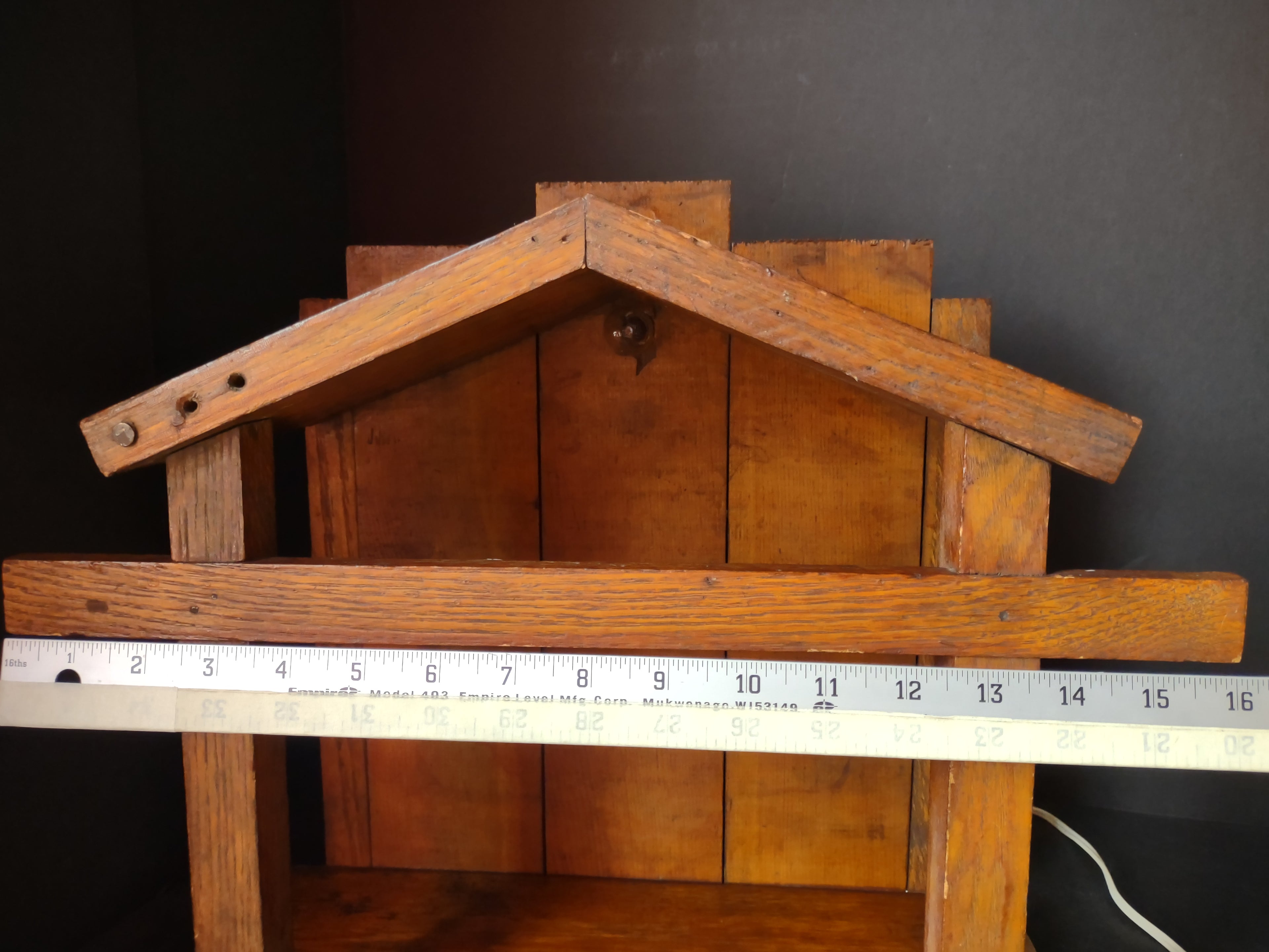Vintage Wooden Christmas Nativity Barn Creche Stable Lit Up (lot 3386)