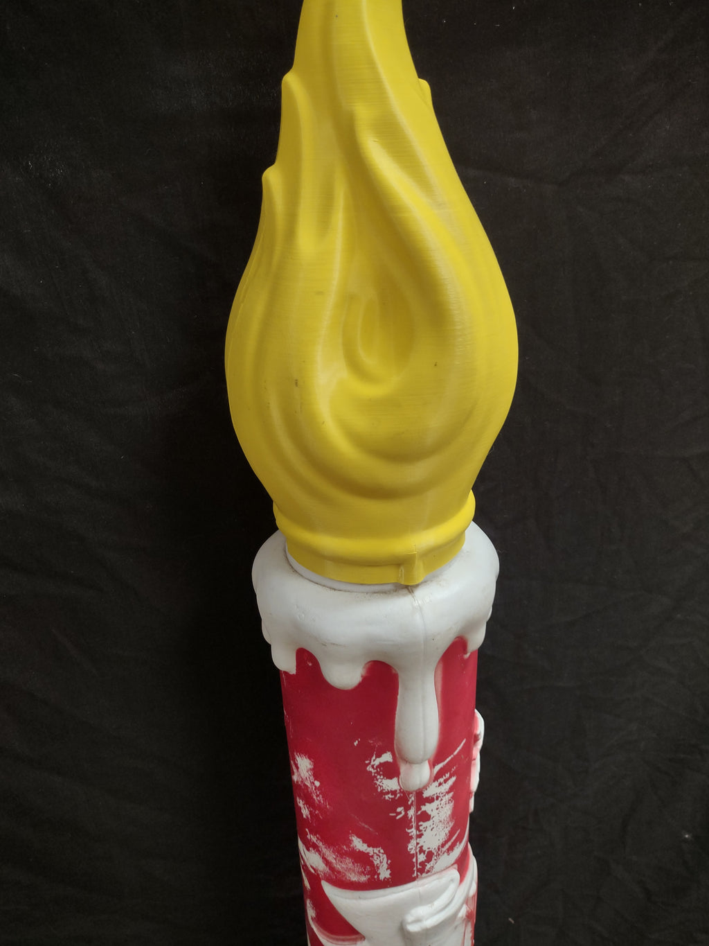 Vintage Christmas Blow Mold Candle Noel 39" (lot 2337)