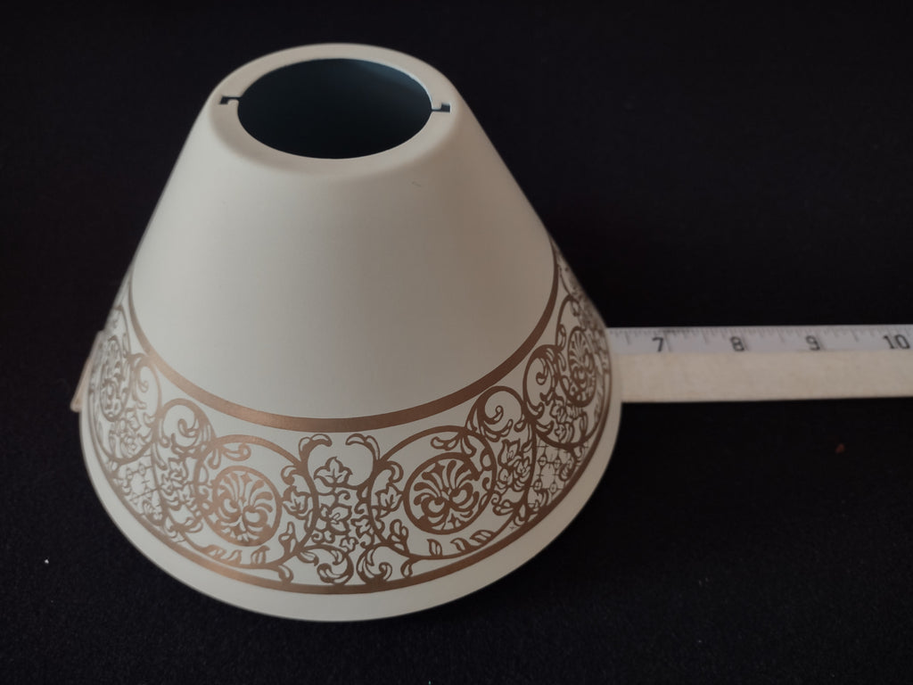 Vintage Interior Accents Lumination Lamp Shade x 2 Cream Golden (lot 3238)