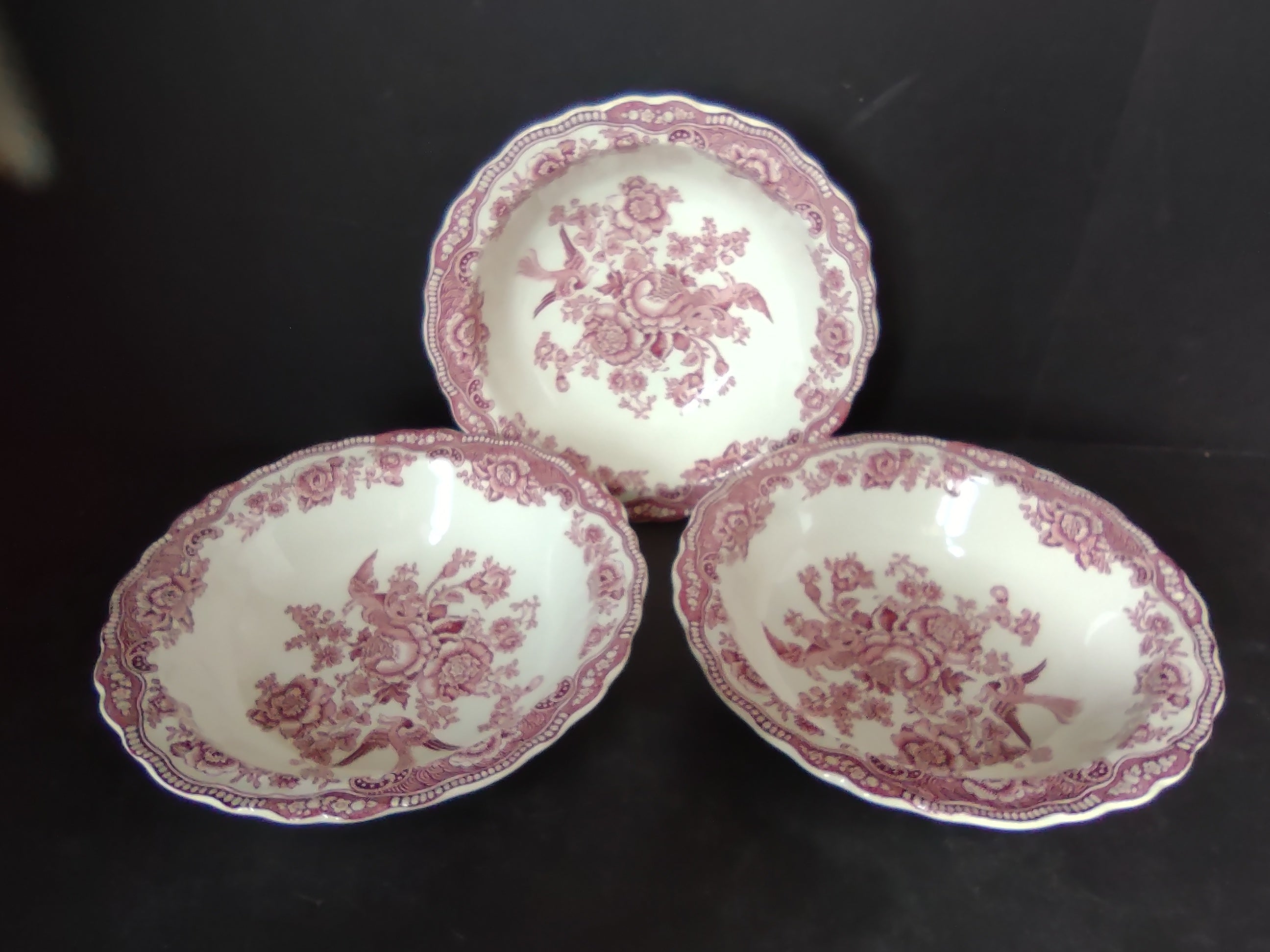 Vintage Crown Ducal England Ironstone Bristol Soup Cereal Bowl x 3 (lot 5636)