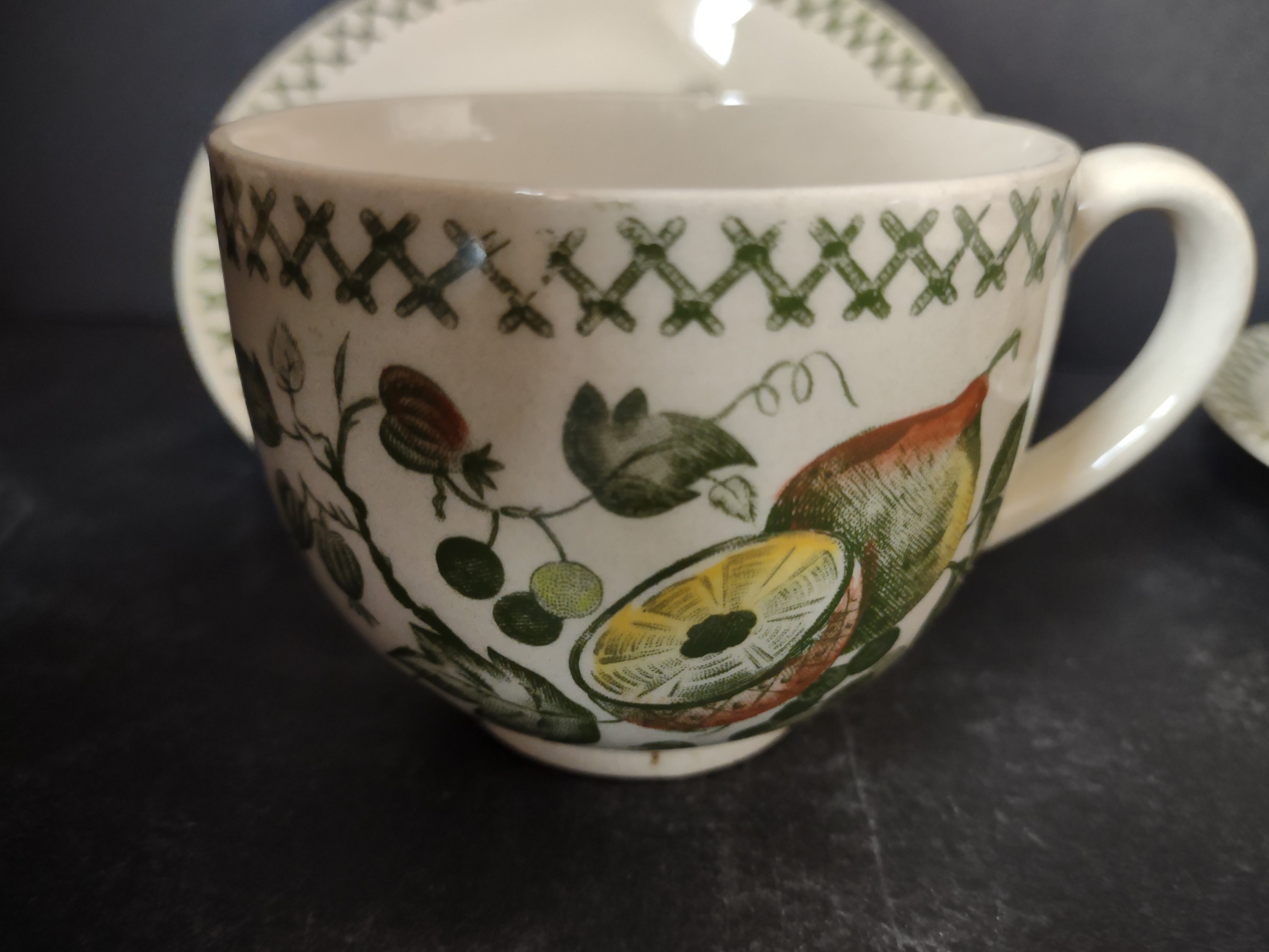 Johnson Bros Arbor Teacup & Saucer Staffordshire Old Granite Ironstone (lot 5574
