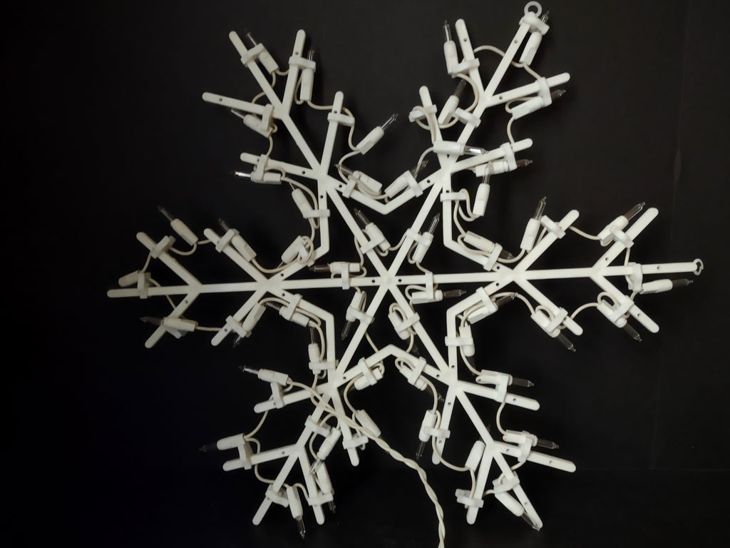 Vintage Ornamental Sculpture Snowflake Light Up Window Tabletop 17" (lot 3388)