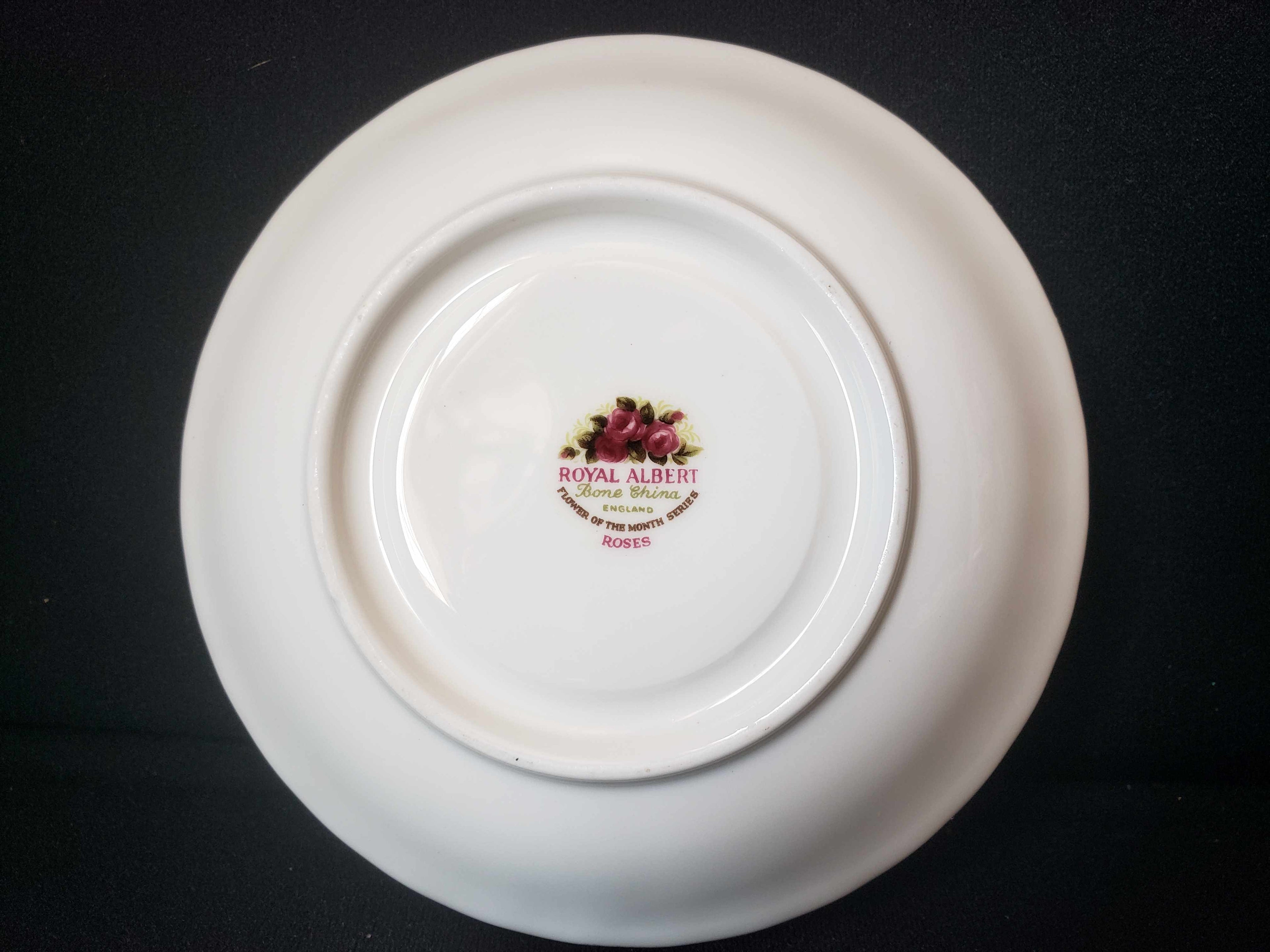 Vintage Royal Albert Bone Flower of the Month Roses Saucer ONLY (lot 2012)