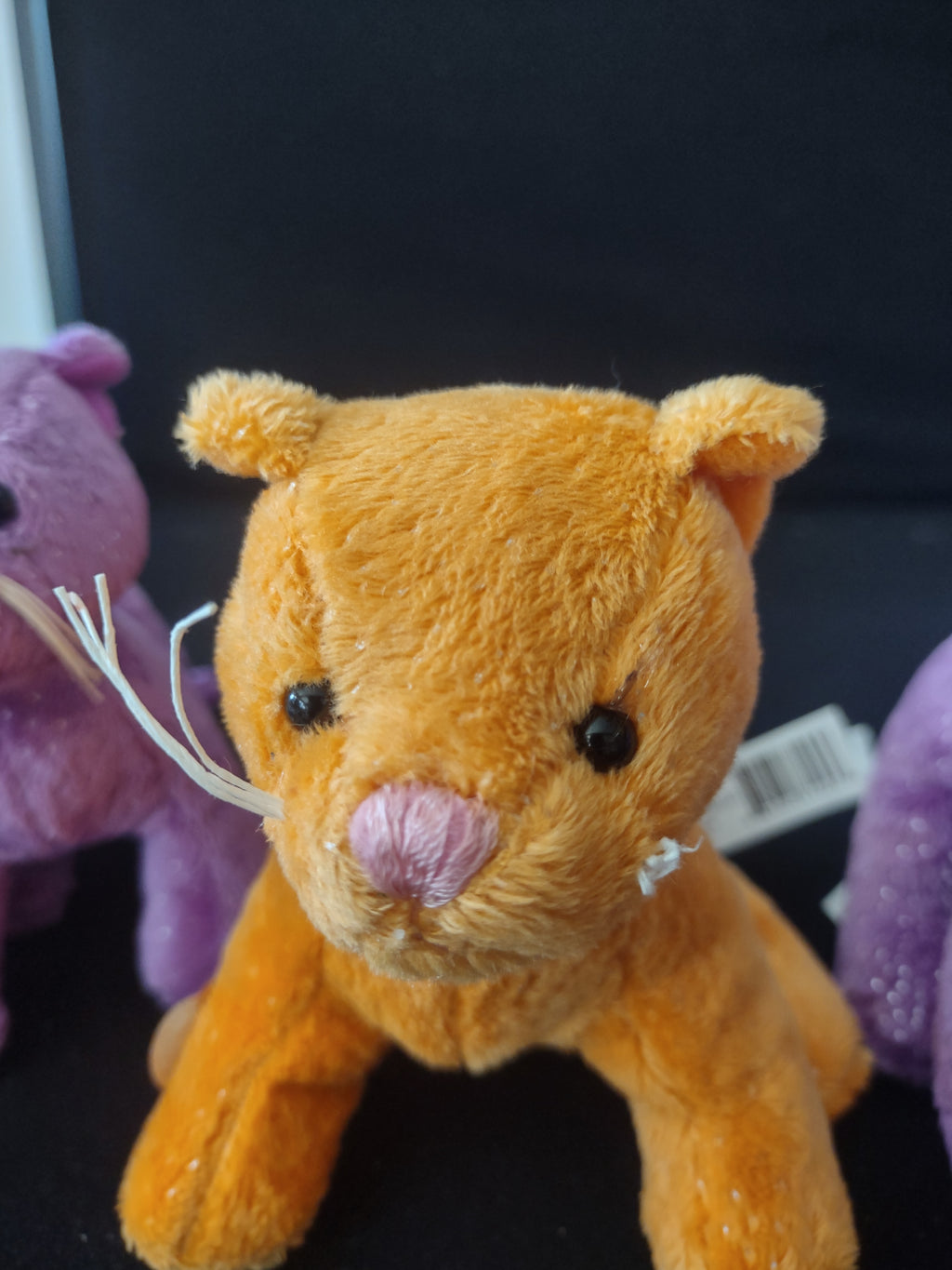 Vintage Gantz Plush 5 Spooky Sparkle Cats 2 of them work (Lot 3487)