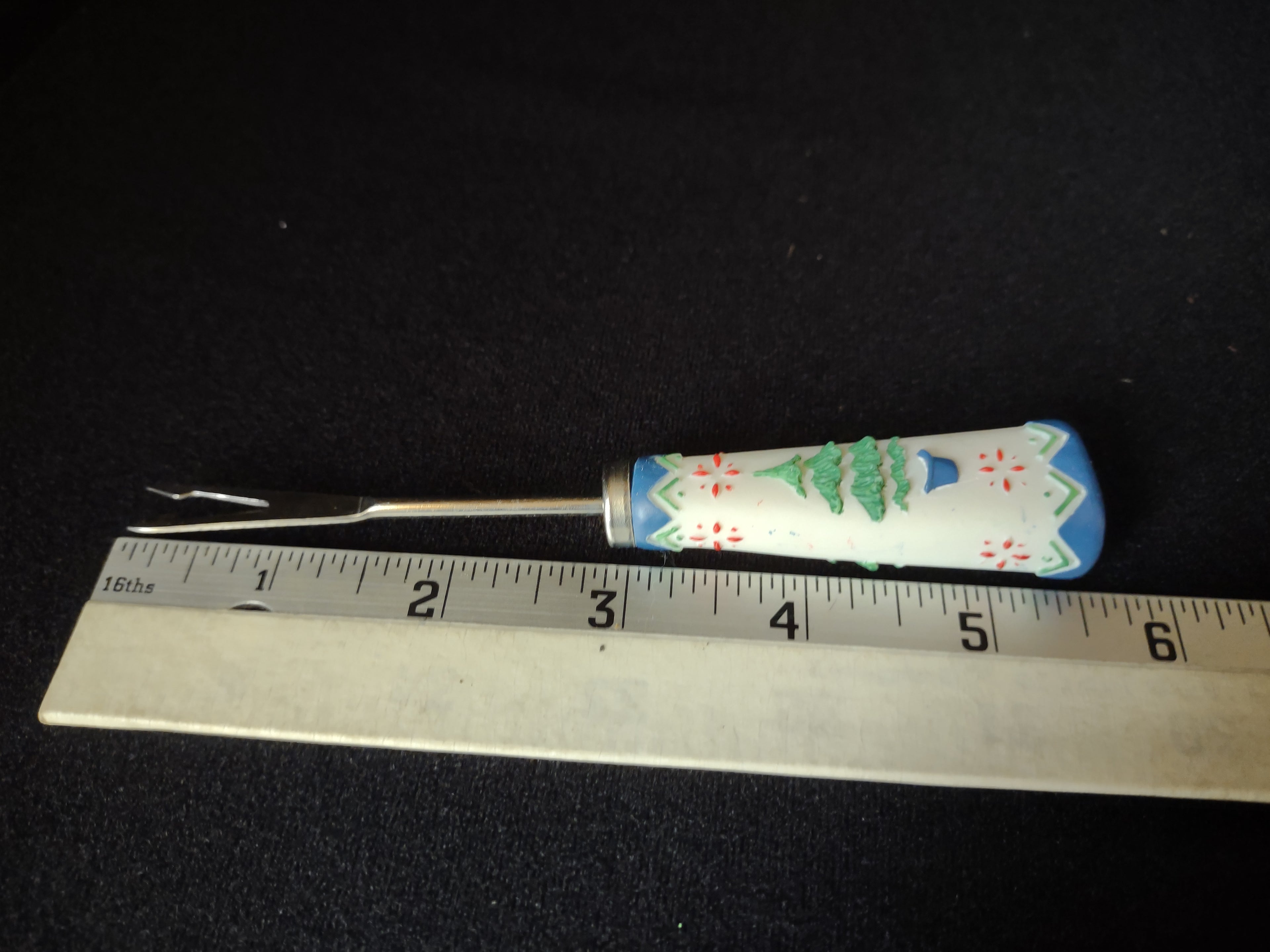 Christmas Tree Pfaltzgraff Spreader Knife Cocktail Fork Dip Spoon Set (lot 1594)
