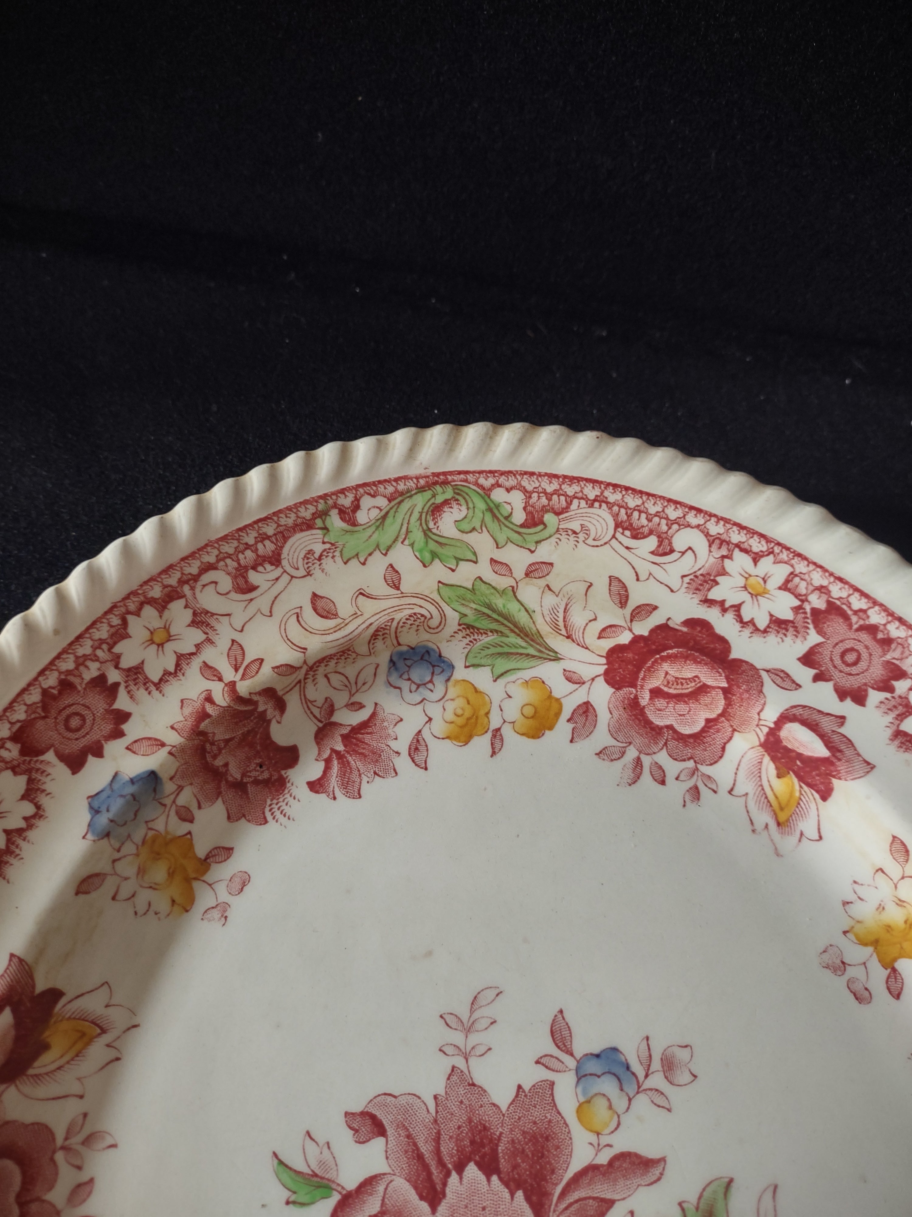 Vintage Johnson Brothers Oval Serving Platter Ironstone Winchester Pink (Lot5669