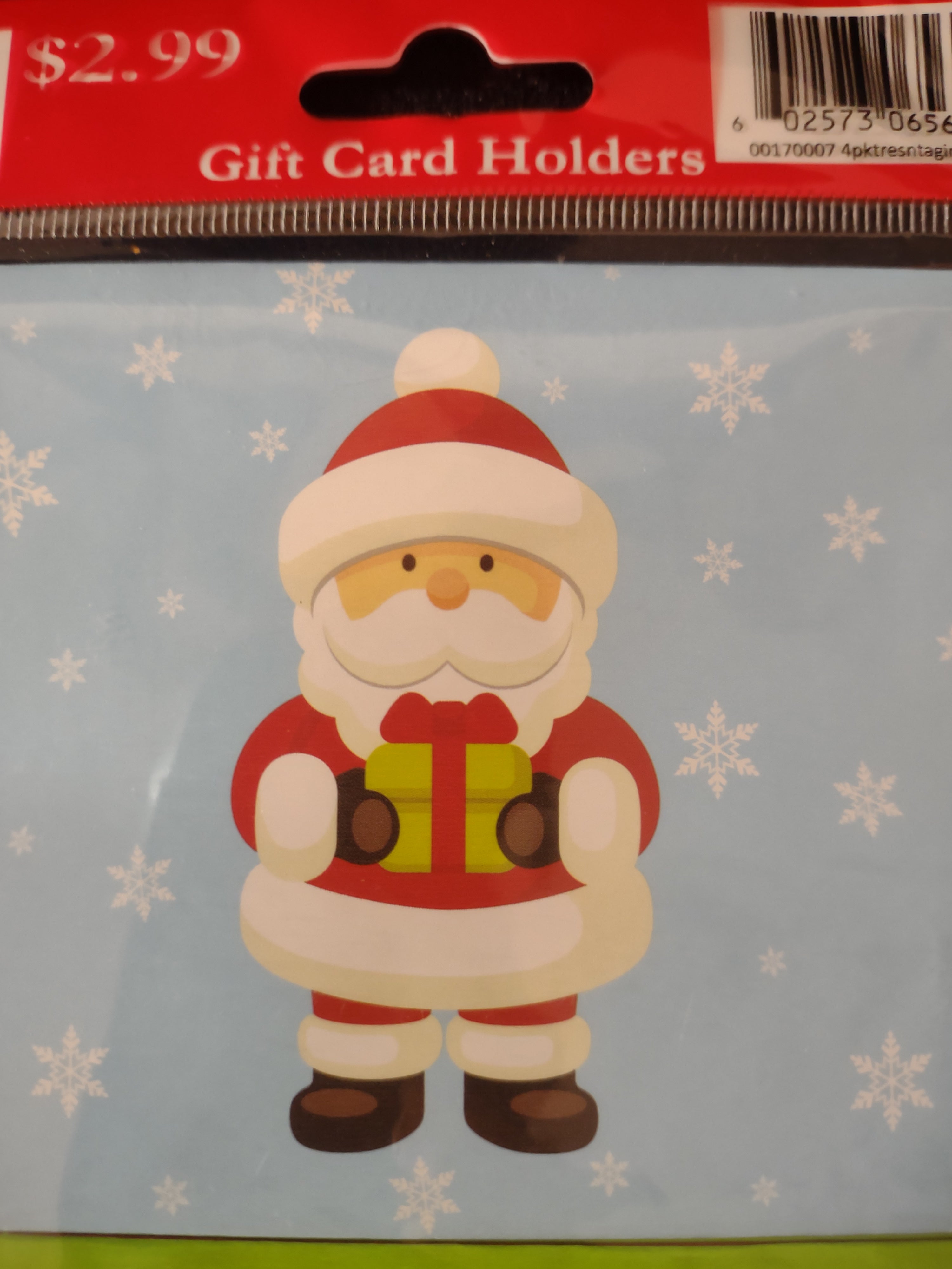 Christmas Gift Card Holders 10 Pkgs Of 4 Santa Reindeer Tree Cookie (Lot 4631)