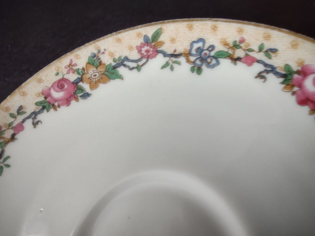 Ahrenfeldt Reizenstein Limoges Rose Gold Trim Bouillon Cup & Saucer (lot 710)