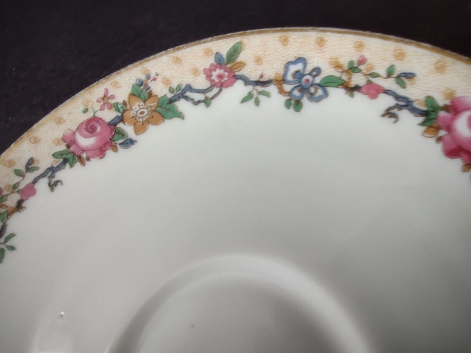 Ahrenfeldt Reizenstein Limoges Rose Gold Trim Bouillon Cup & Saucer (lot 710)