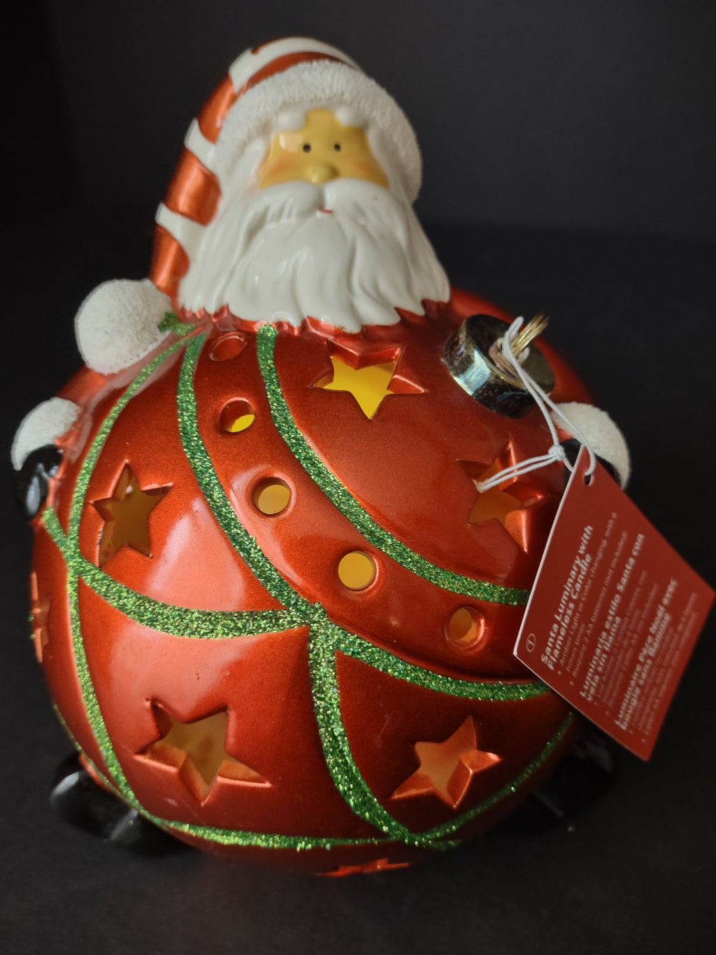 Christmas Color Changing Santa Ornament Gift Box (lot 1343)
