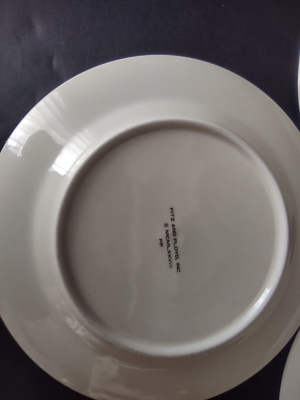 VIntage Rare Fitz and Floyd 3 x Charade Dessert Plate Brown Cream Gold (lot 535)