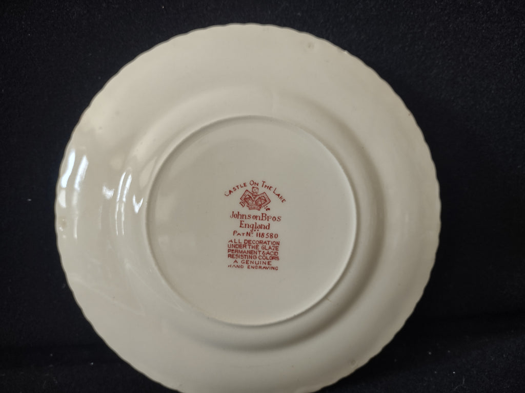 Vintage Castle On The Lake Johnson Small Plate English Countryside (lot 5707)