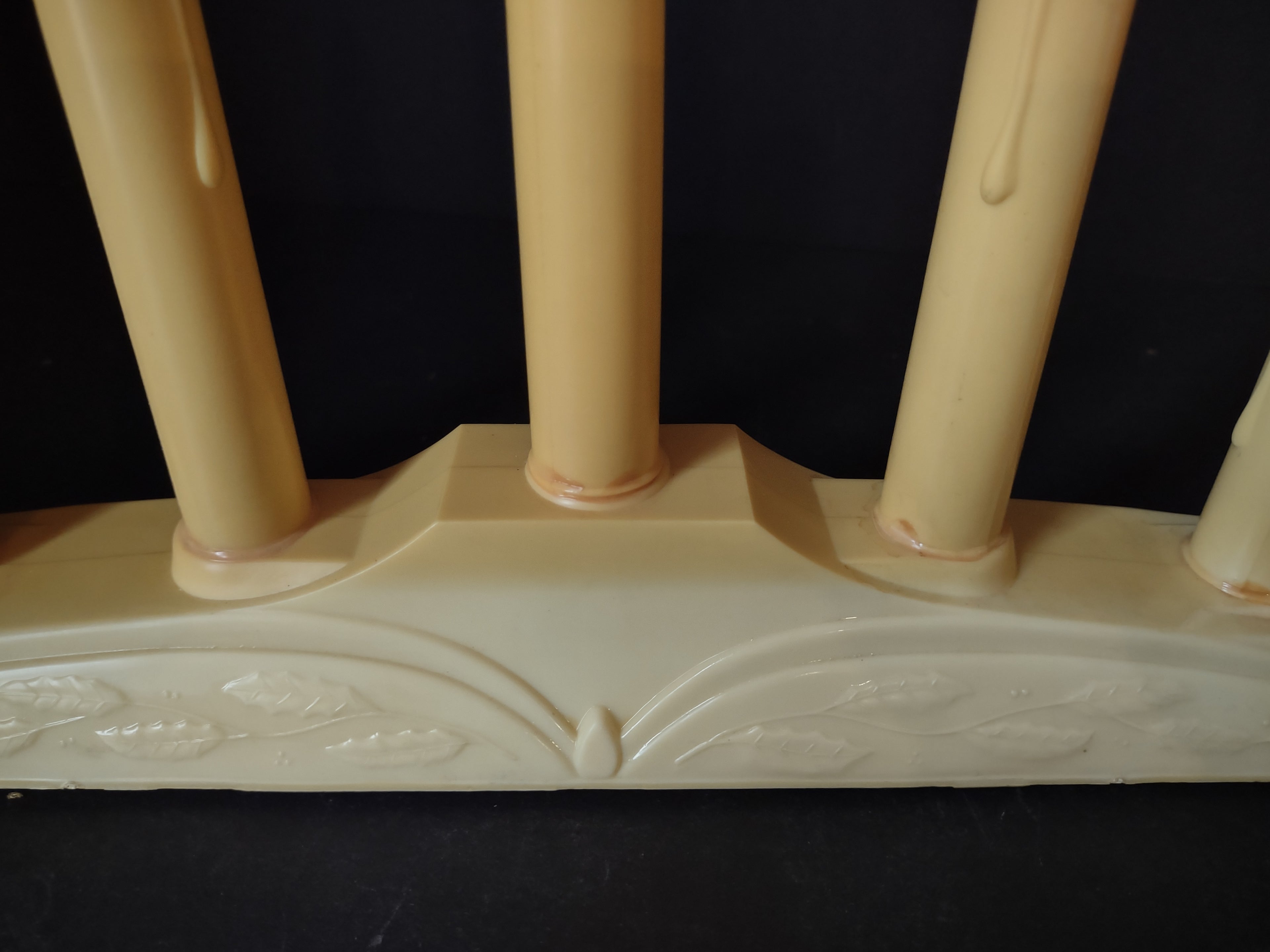 Vintage Christmas Set of 2 Window 5 Candle Drip Candelabra Candolier (lot 2299)