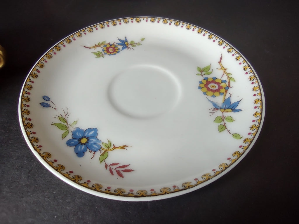 B. Altman Limoges Old Abbey Rouen Spray Pheasant Bouillon Cup & Bread (lot 813)