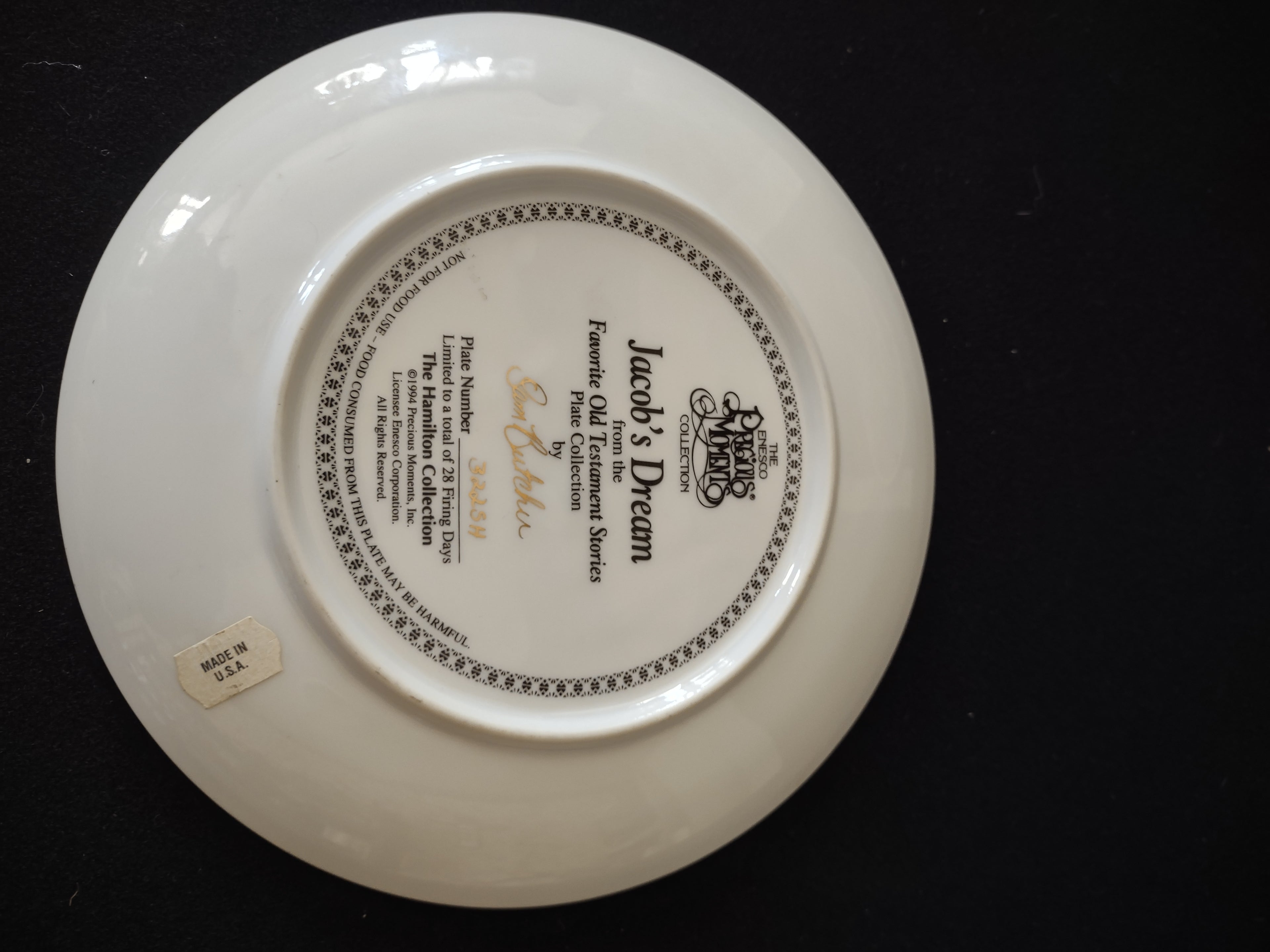 Precious Moments Old Testament Plate Esther Jacob Victory Set Of 3 (Lot 4055)