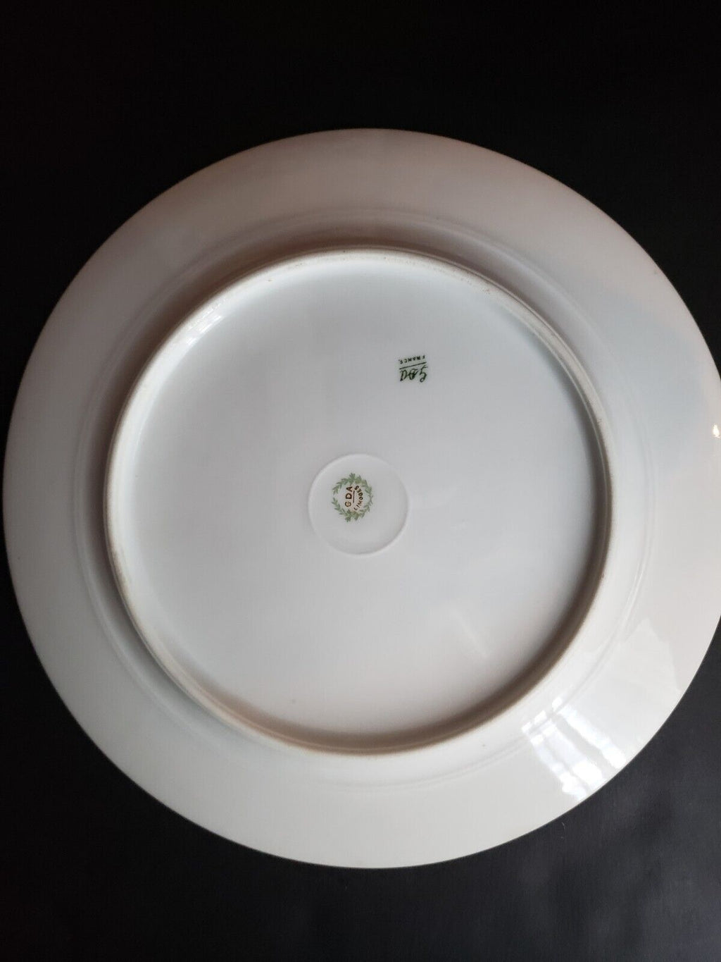 GDA Limoges France Salad/Luncheon Plate Yellow Raised Gold Snowflake (lot 650)