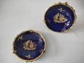 lot 786 Limoges France Cobalt Gold Trim2 x Decoration 1-3/4" Courting Couple
