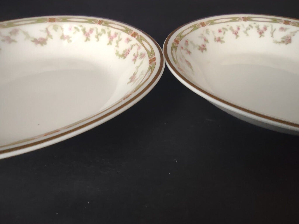 Haviland Limoges Schleiger 346 Red Rose 2 x Coupe Plate 5" (lot 543)