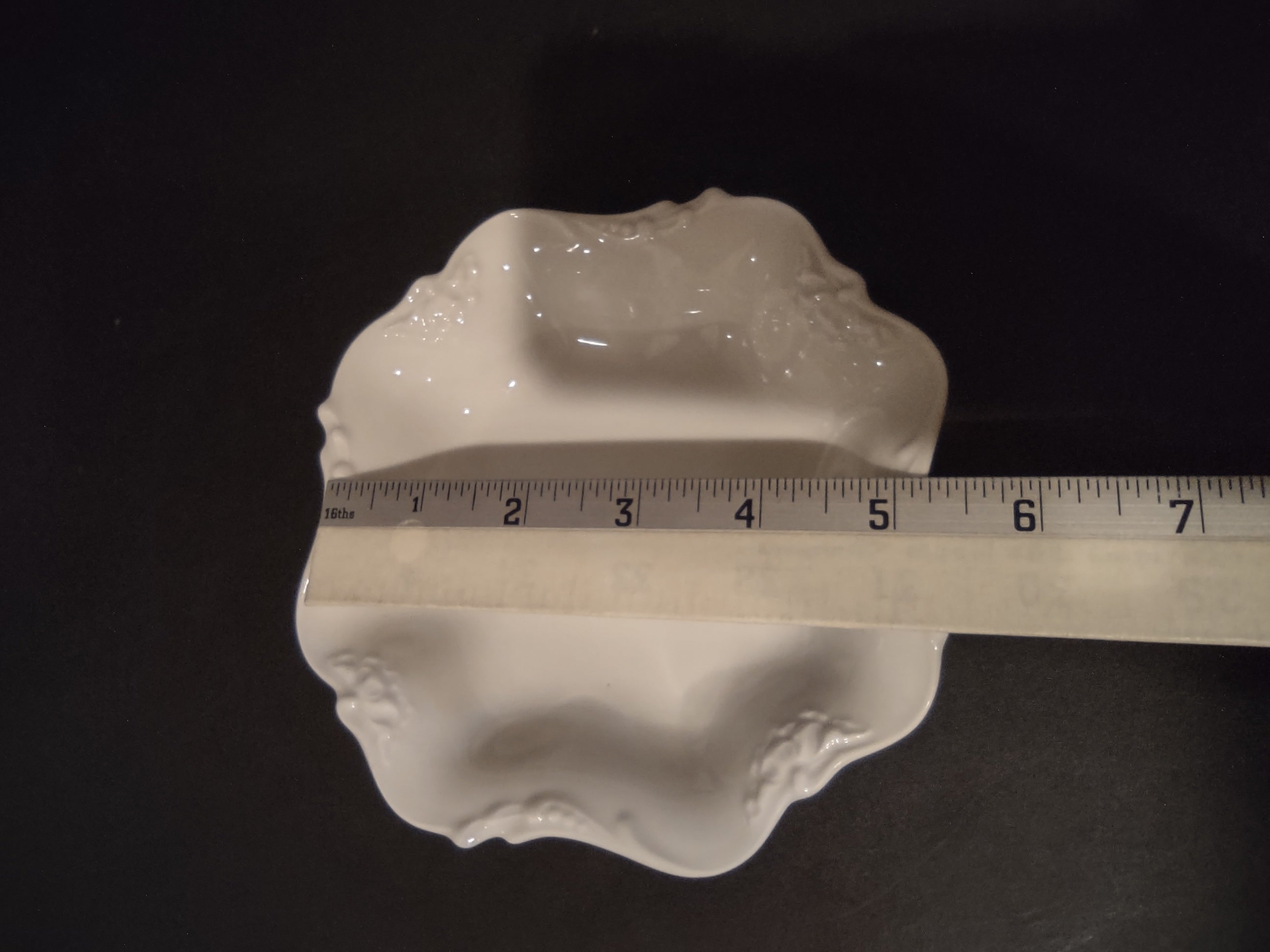 JP France Limoges Small Square Bowl Coupe Plate White (lot 1041)