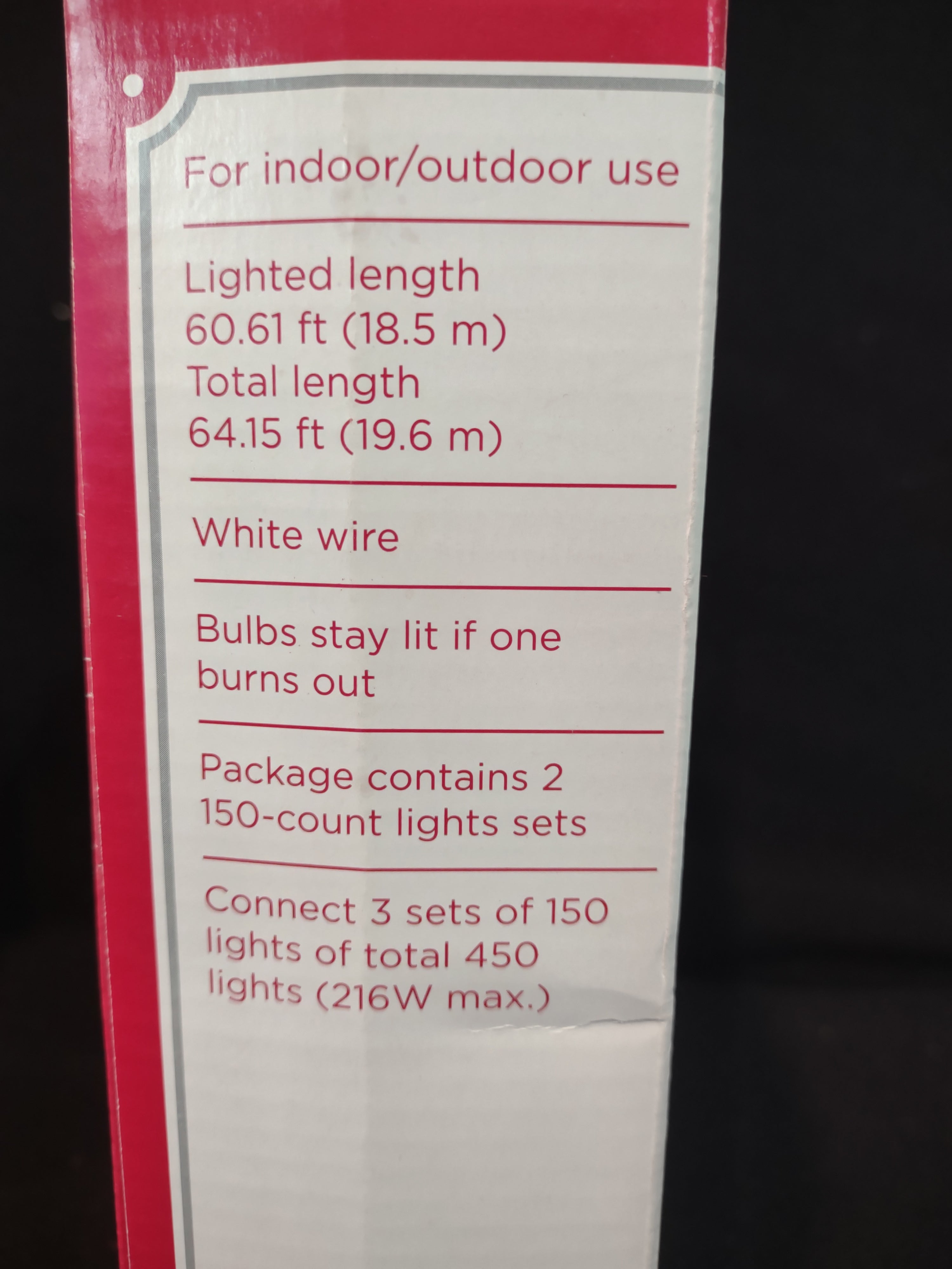 Christmas 650 Clear Mini Lights Whit Wire Indoor Outdoor Aprox. 142' (Lot 4387)