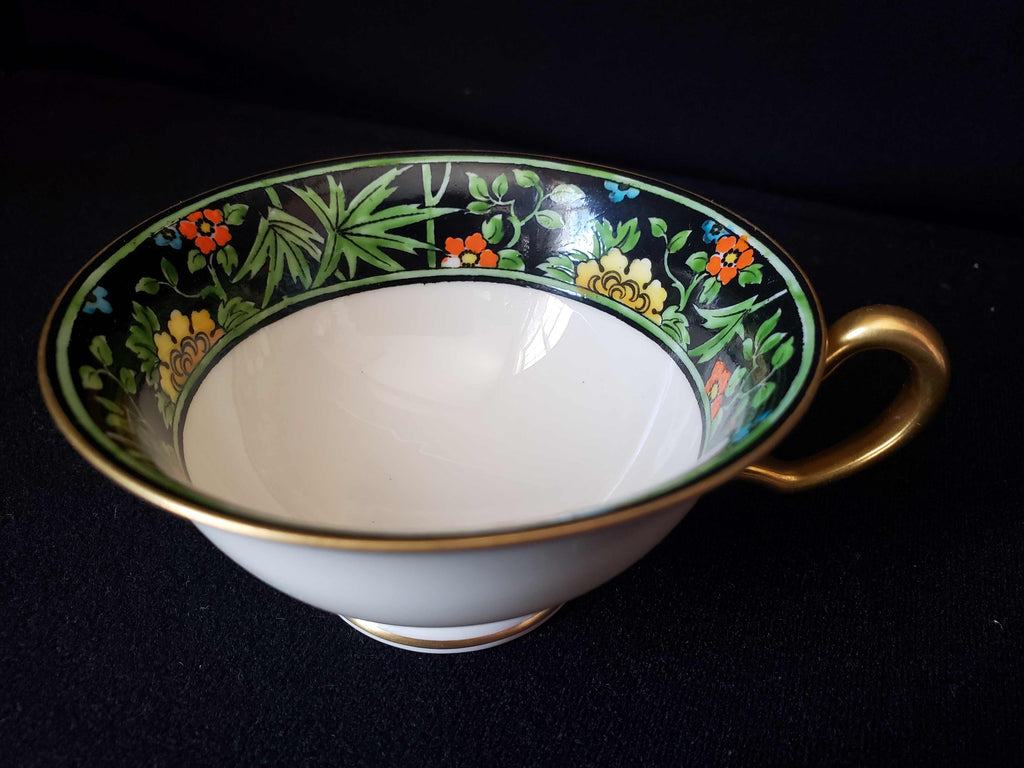 Vintage Lenox Black Rim Tea Cup ONLY (lot 1954)
