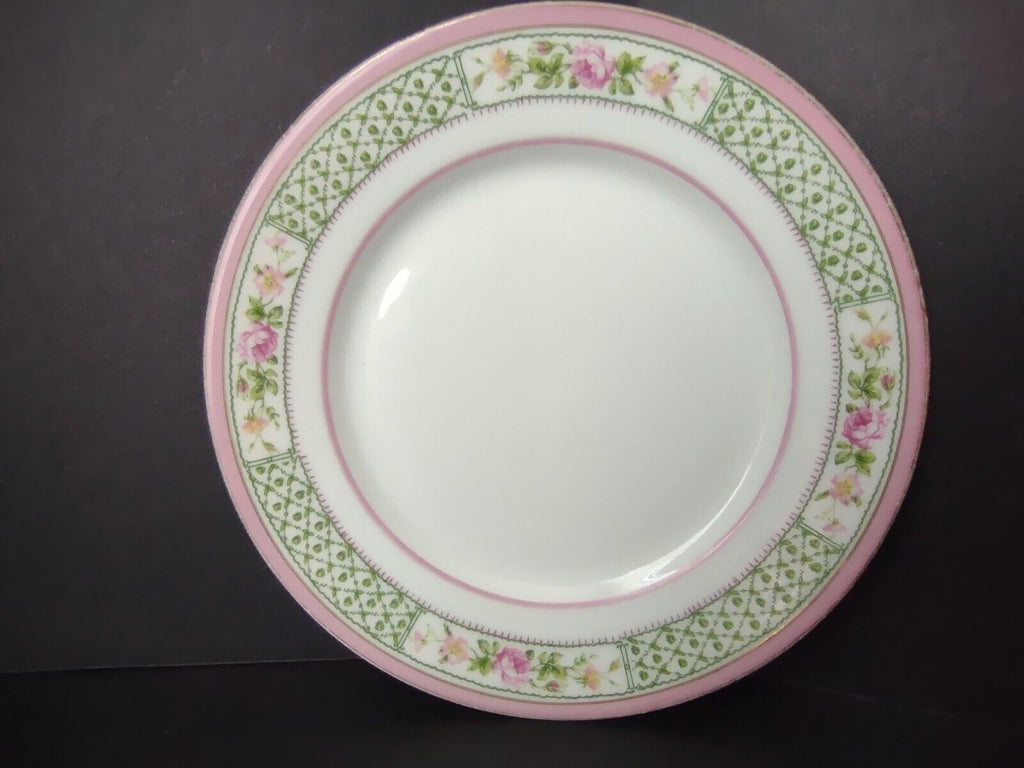 Depose France Bailey Banks Biddle Bread Butter Plate 6-1/4" Pink Green (lot 741)