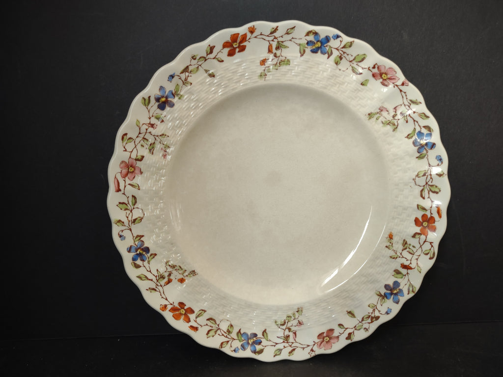 Vintage Copeland Spode Plate Wicker Dale Floral English CRAZING (Lot 5769)