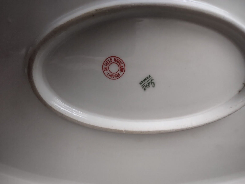 GDA Field Haviland Limoges France Serving Platter Plate Clover Shamrock (lot 526
