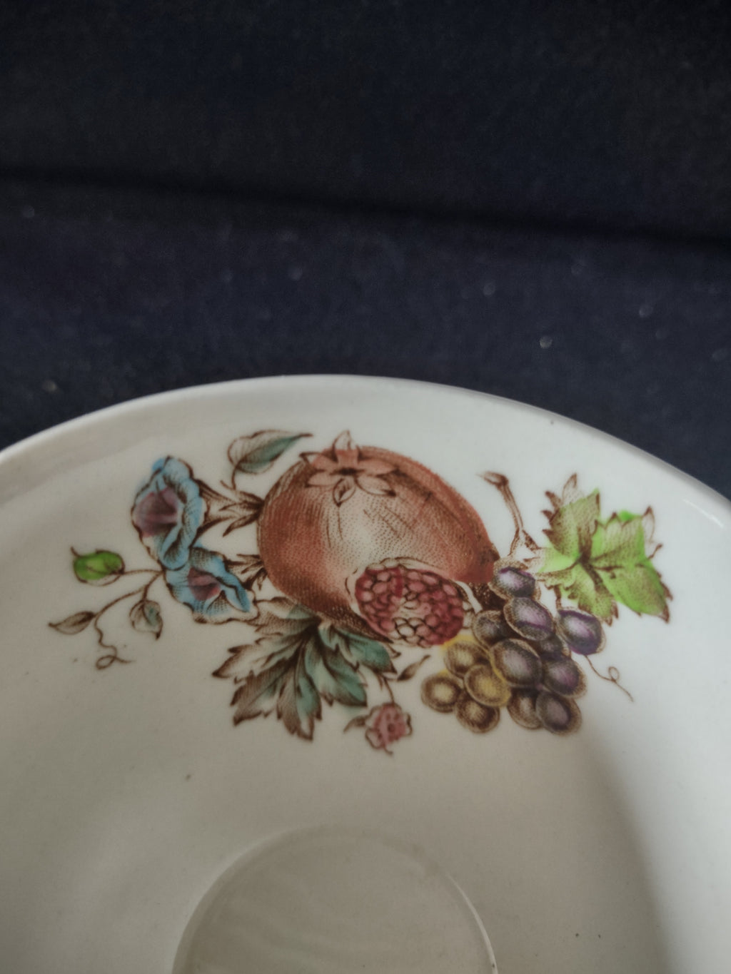 Vintage Johnson Brothers Teacup Windsor Ware Harvest Fruit Set Of 2 (Lot 5656)