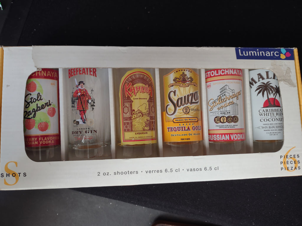 Luminarc 2 oz Shooters 6 Shot Glasses (lot 2382)