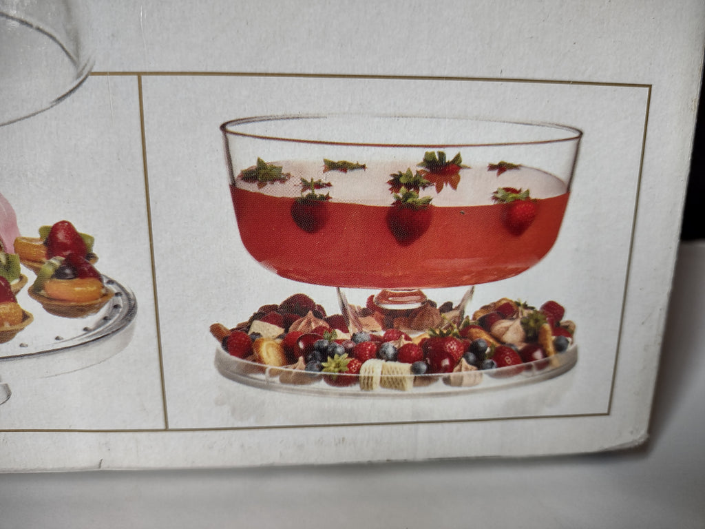 Luigi Bormioli Cake Platter Dome Cover Chip n' Dip Punch Bowl (lot 3026t)