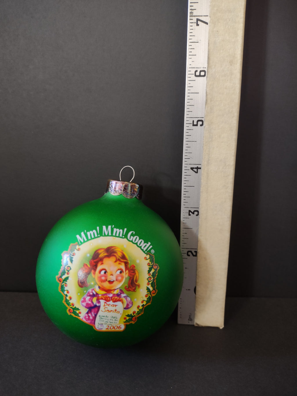 Vintage Christmas 2006 Green Campbells Collector Ornament (Lot 4695)