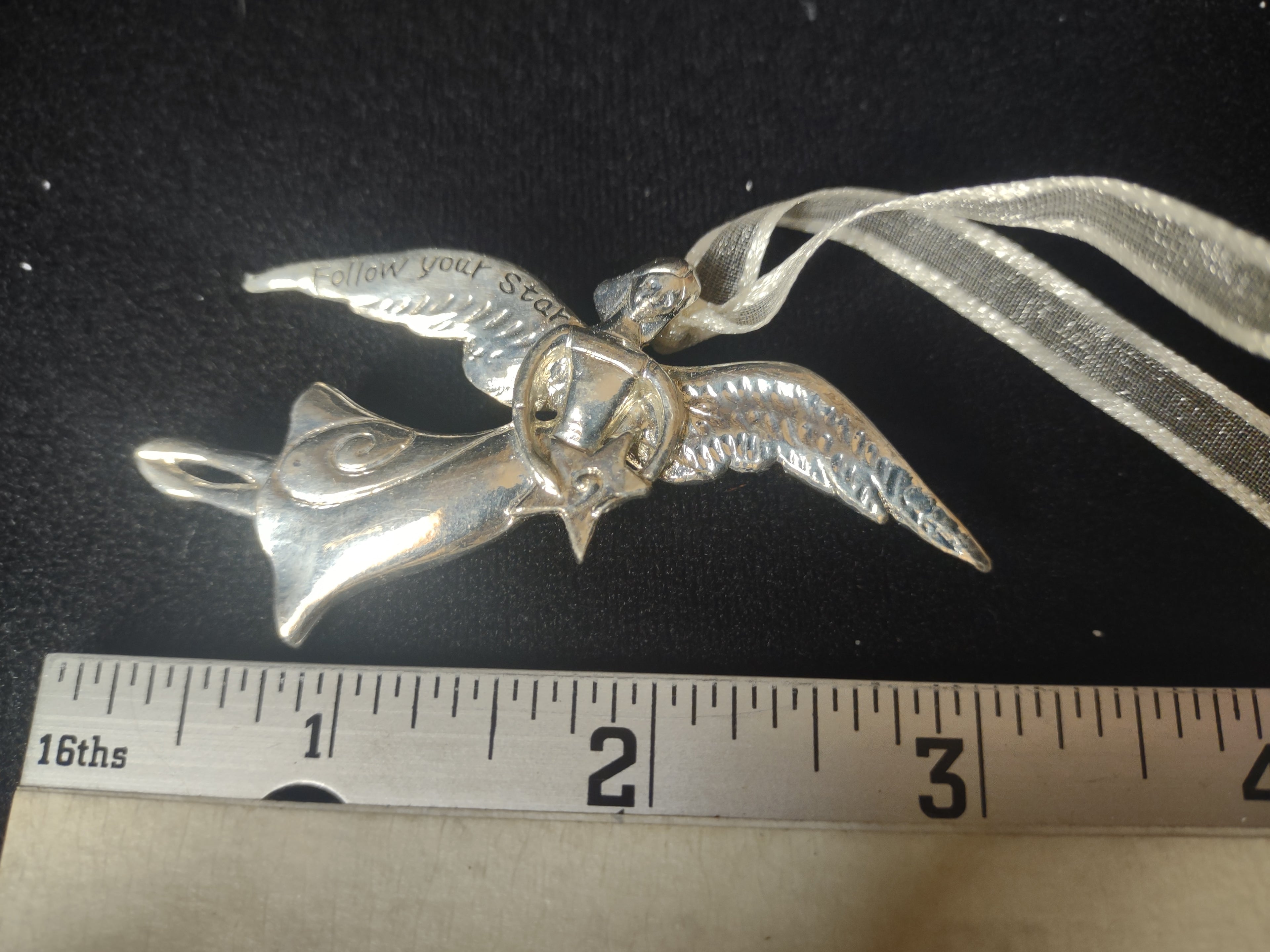 Serenity Mini Christmas Ornament Pin Follow Your Star Angel (lot 1620)