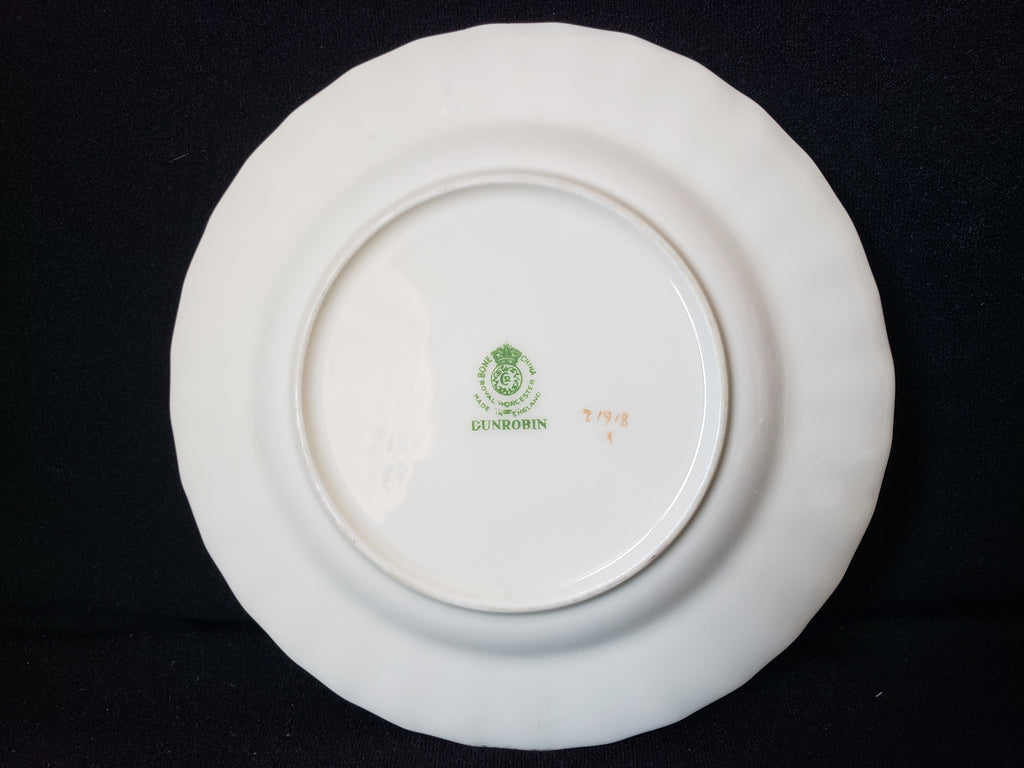 Vintage Royal Worcester Dunrobin Saucer ONLY 6-1/4"(lot 2127)